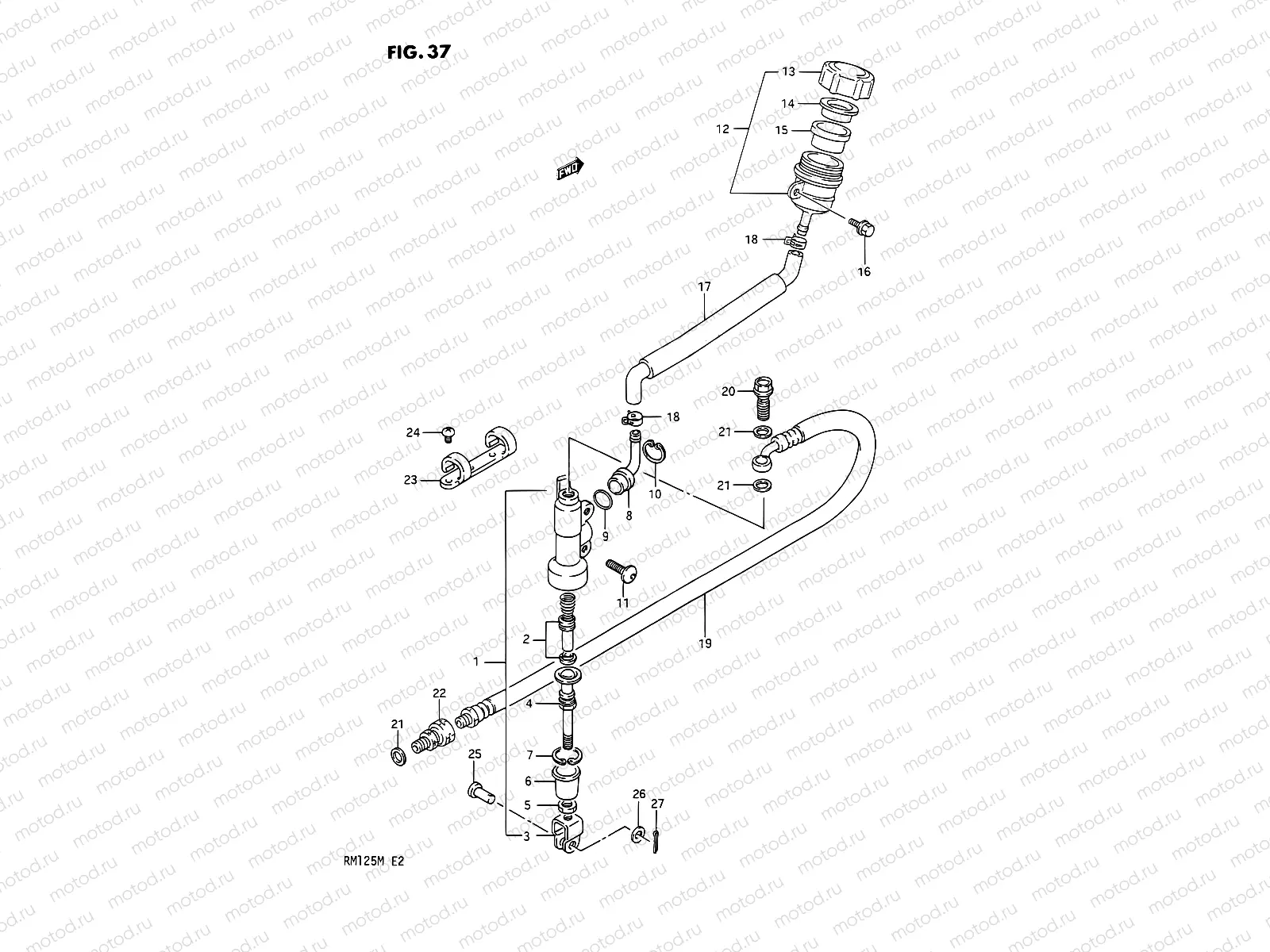 37 - REAR MASTER CYLINDER (MODEL K)