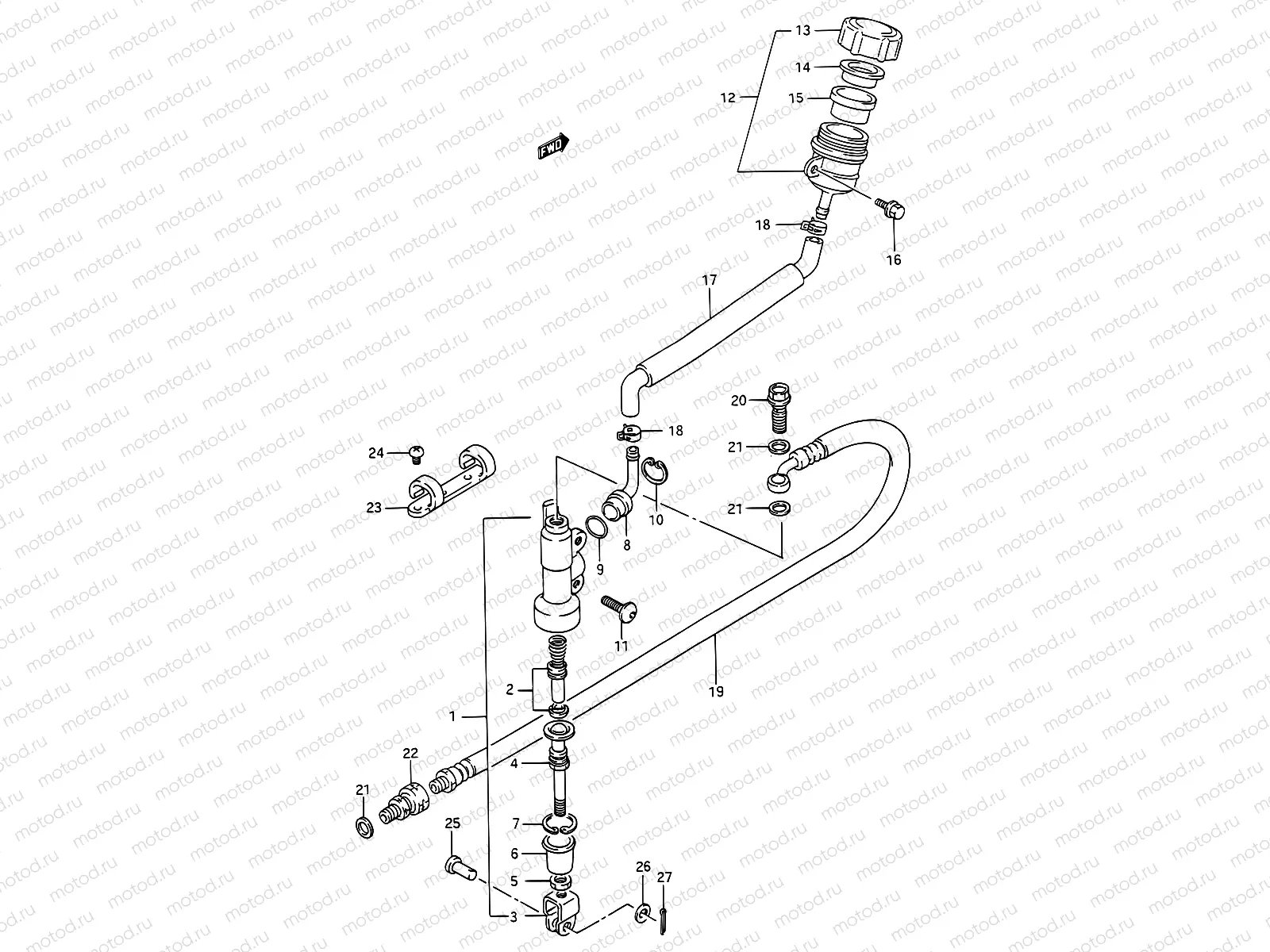 37 - REAR MASTER CYLINDER (MODEL K)