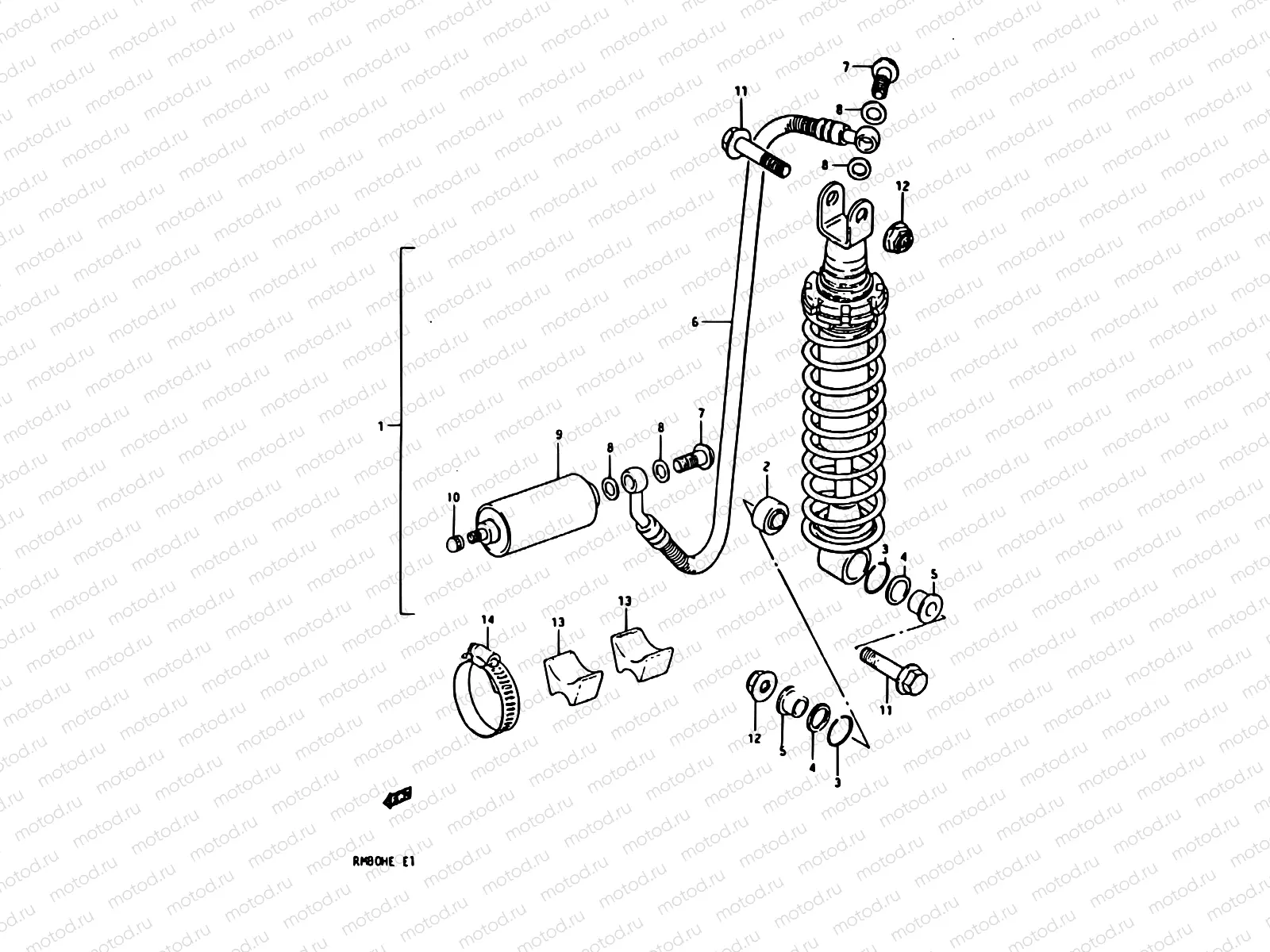 37 - REAR SHOCK ABSORBER (MODEL E)
