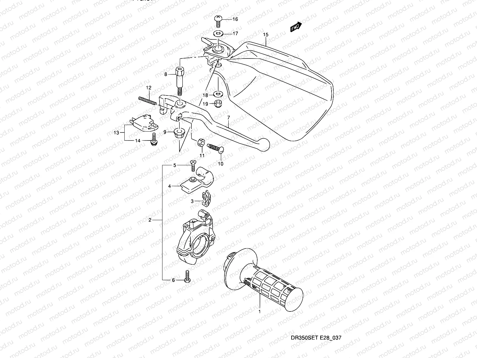 37 - RIGHT HANDLE LEVER (MODEL L/M)