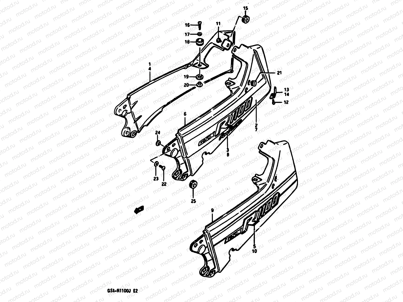 37 - SEAT TAIL COVER (MODEL G/H)