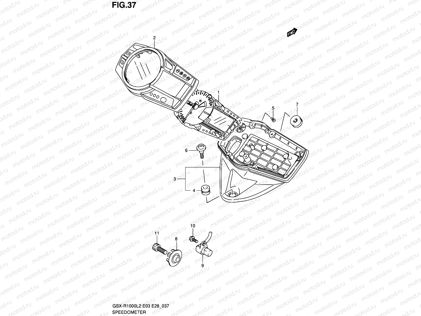 37 - SPEEDOMETER (GSX-R1000L2 E28)