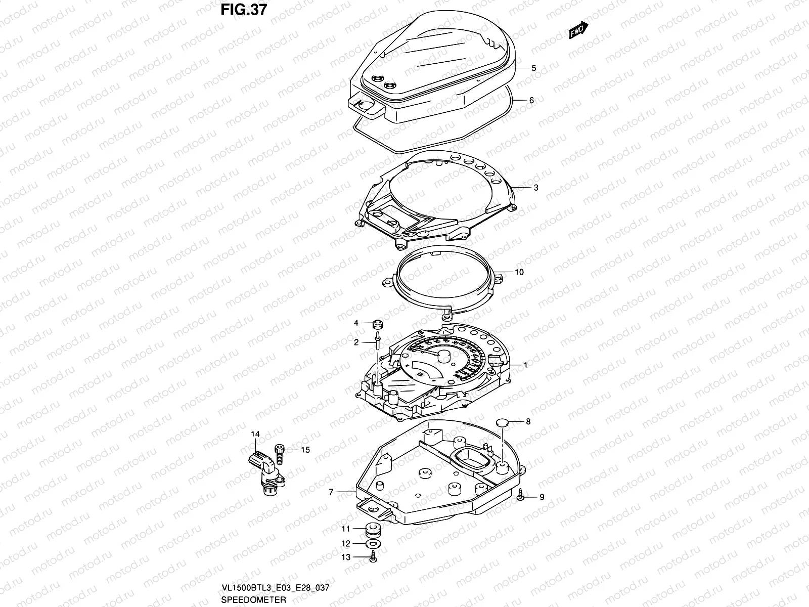 37 - SPEEDOMETER (VL1500BTL3 E33)