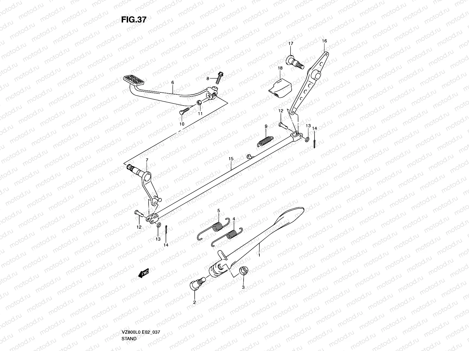 37 - STAND - REAR BRAKE