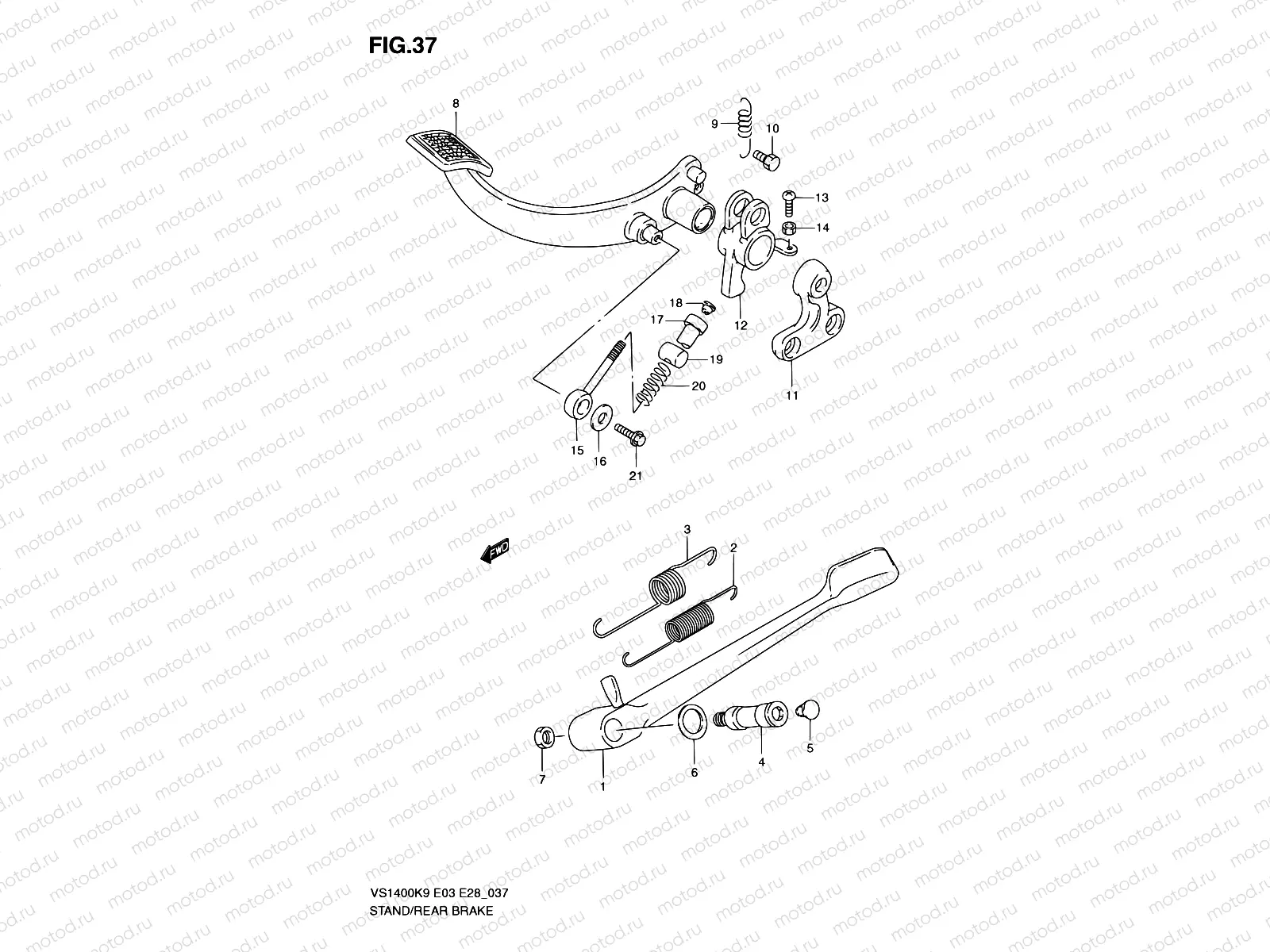 37 - STAND - REAR BRAKE
