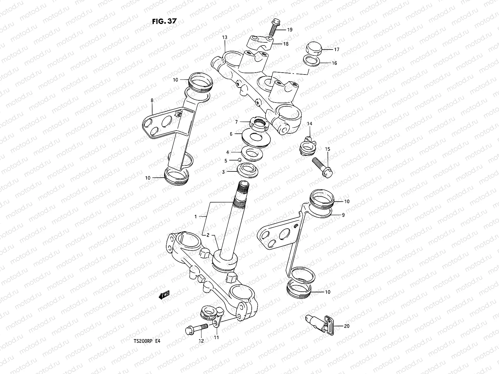 37 - STEERING STEM (E24)