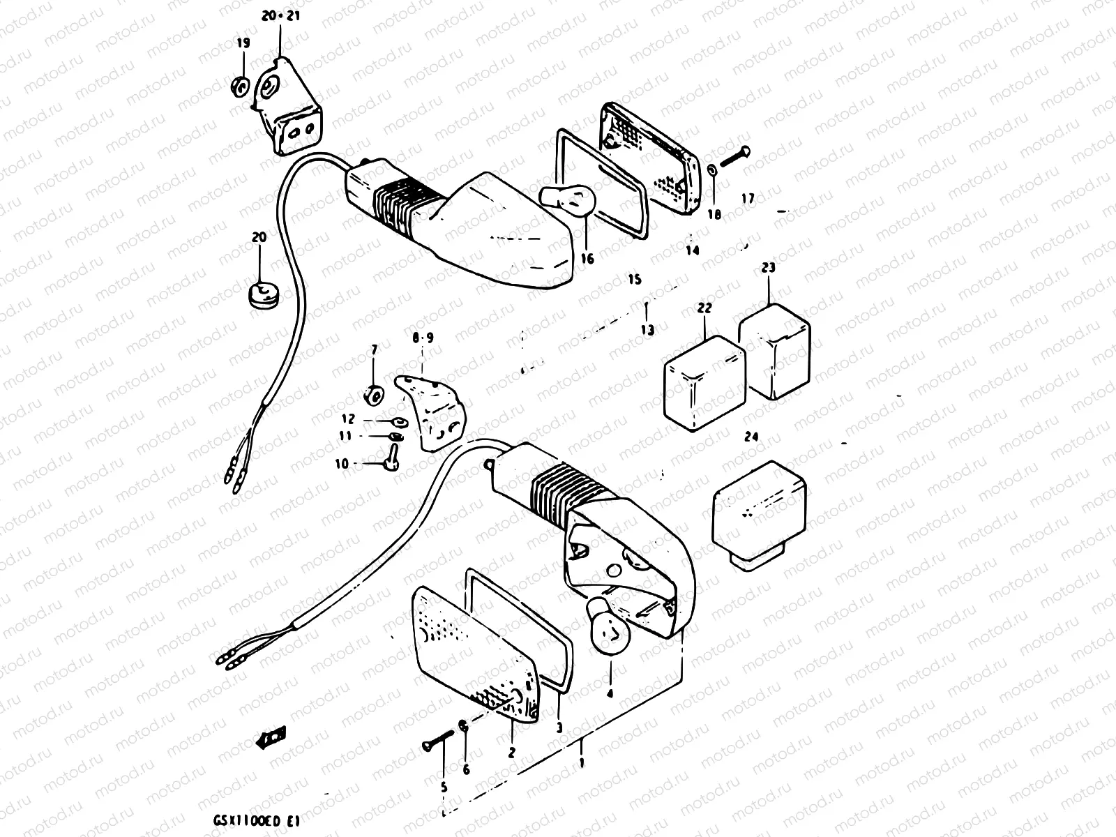 37 - TURN SIGNAL LAMP (GSX1100ESD)
