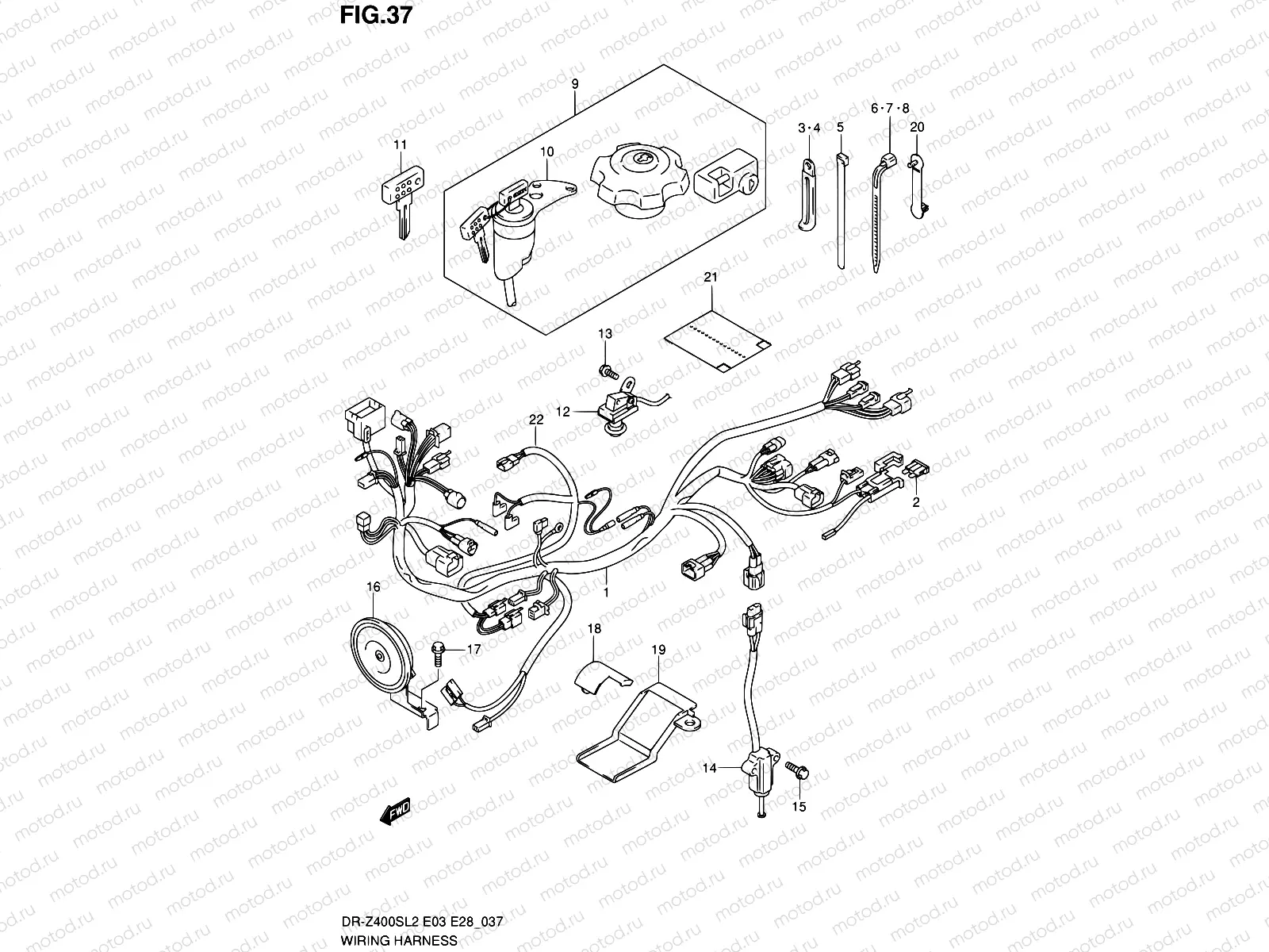37 - WIRING HARNESS (DR-Z400SL2 E33)