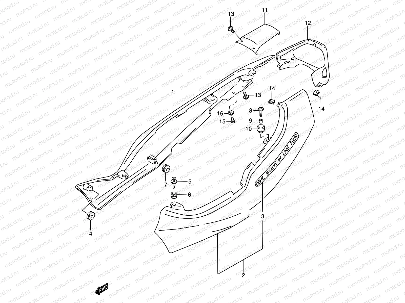37A - FRAME COVER (GSF600ST/SUT/SV/SUV)