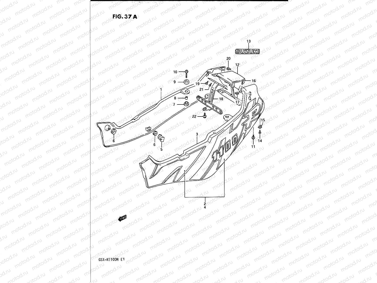 37A - FRAME COVER (MODEL N)