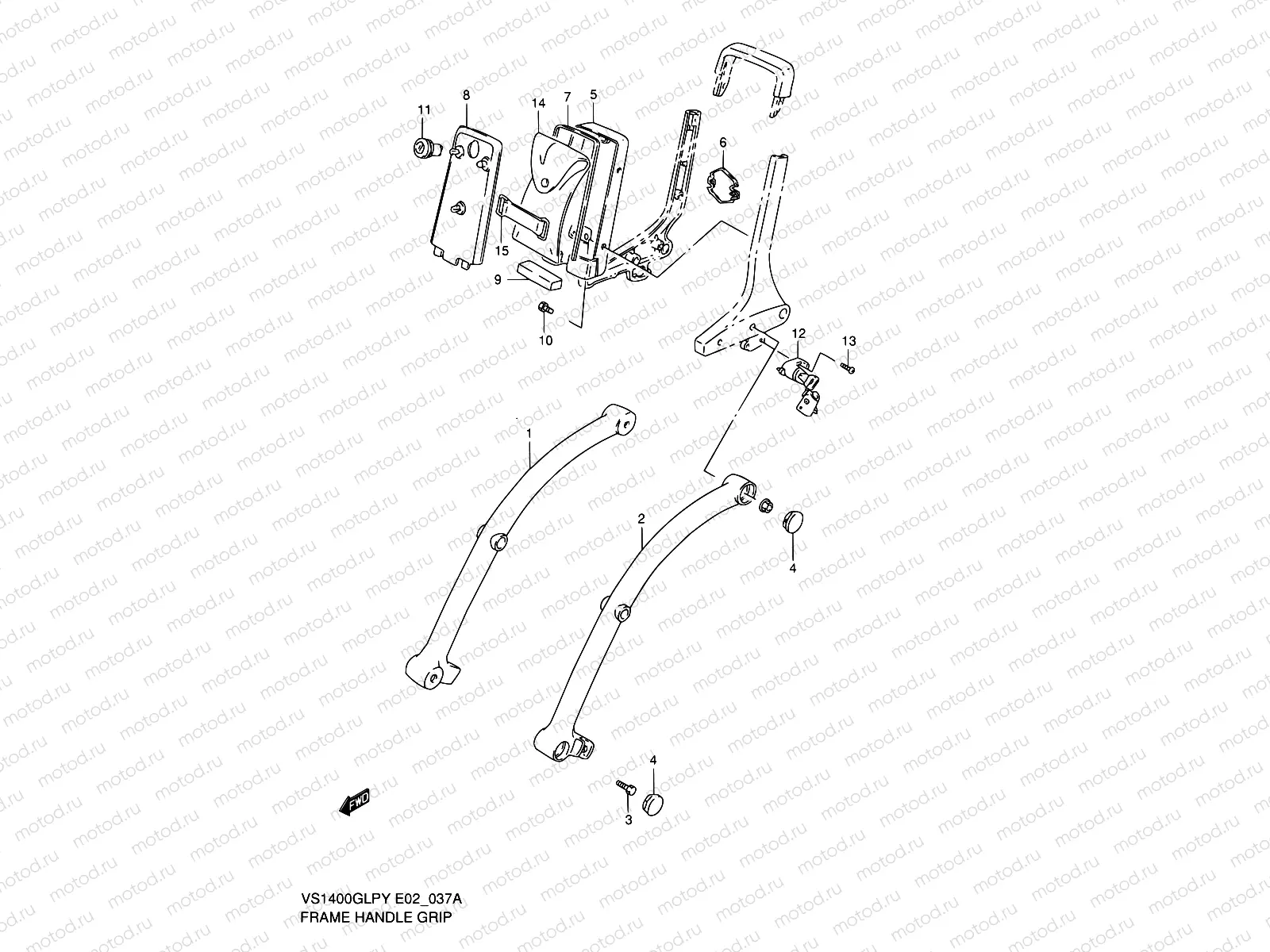 37A - FRAME HANDLE GRIP (MODEL K2/K3)