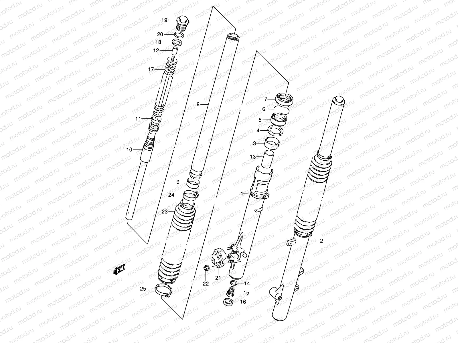 37A - FRONT DAMPER (MODEL R/S/T)