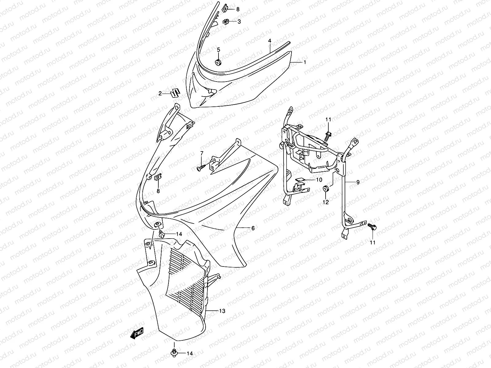 37A - FRONT LEG SHIELD (MODEL K5/K6)