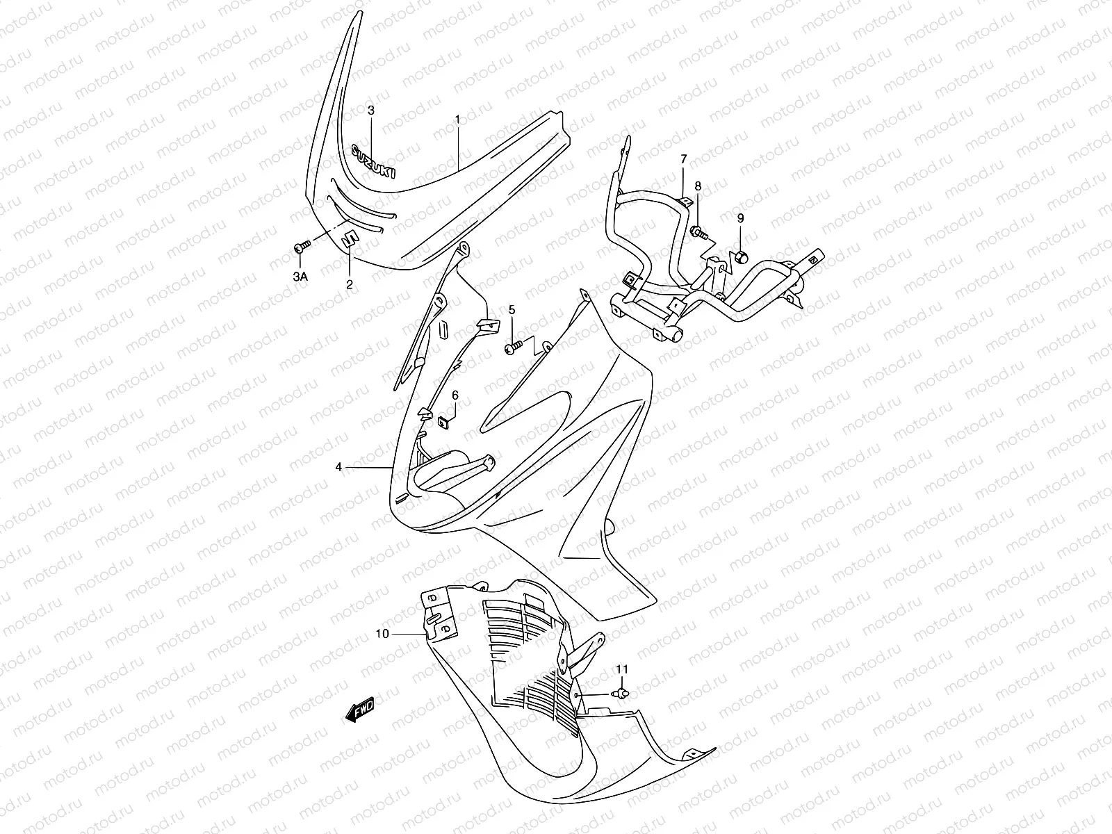 37A - FRONT LEG SHIELD (MODEL Y)