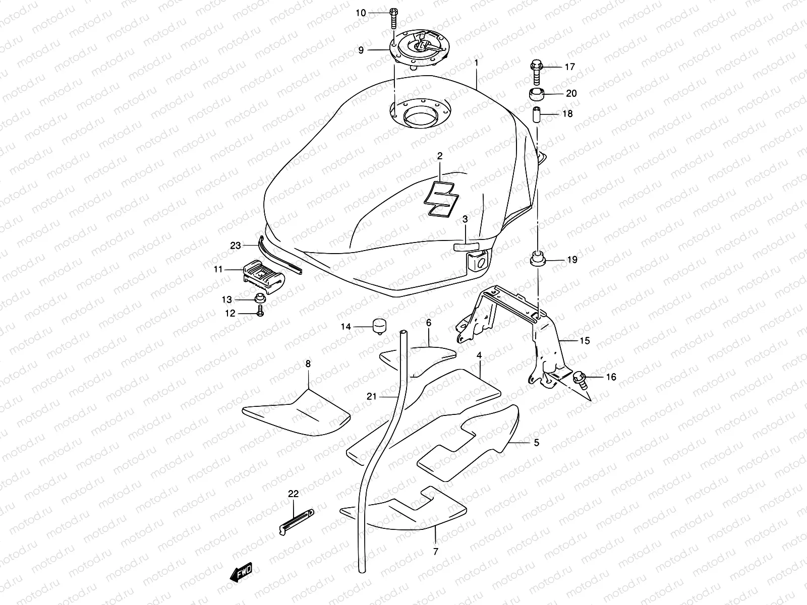 37A - FUEL TANK (MODEL K5/K6)
