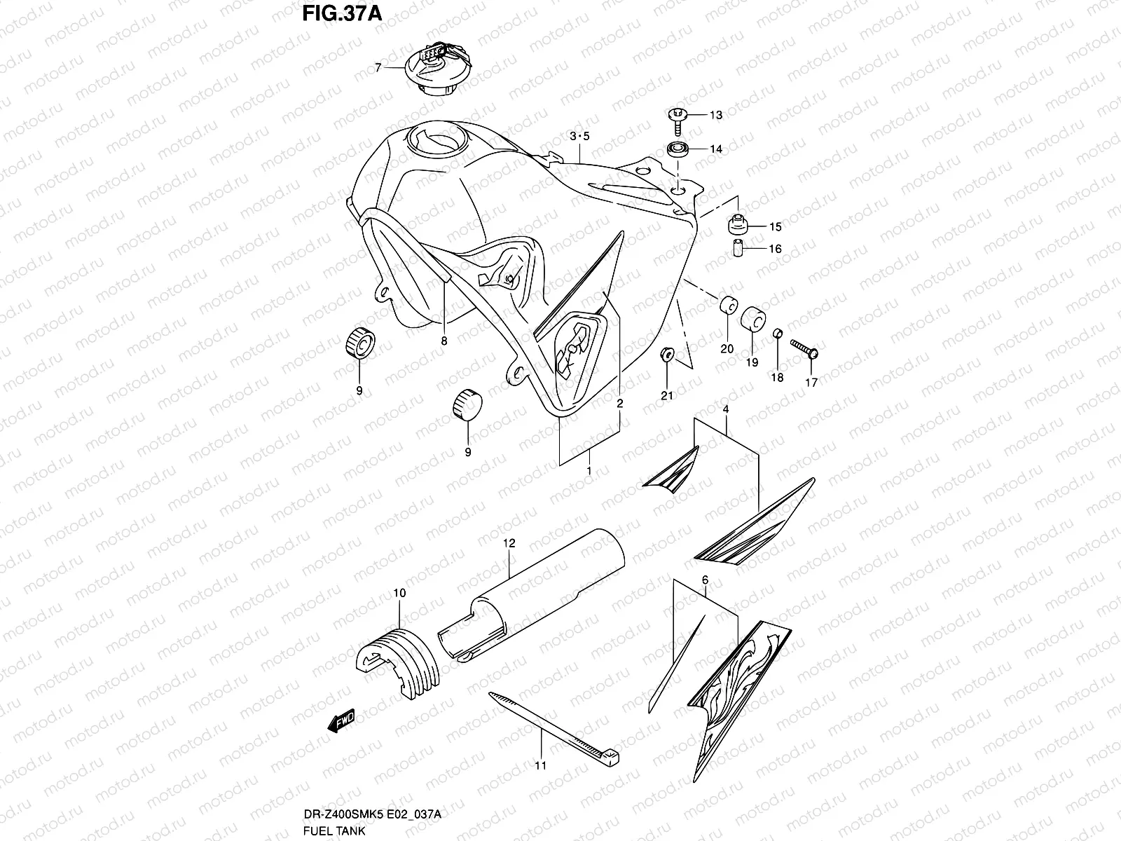 37A - FUEL TANK (MODEL K7/K8)
