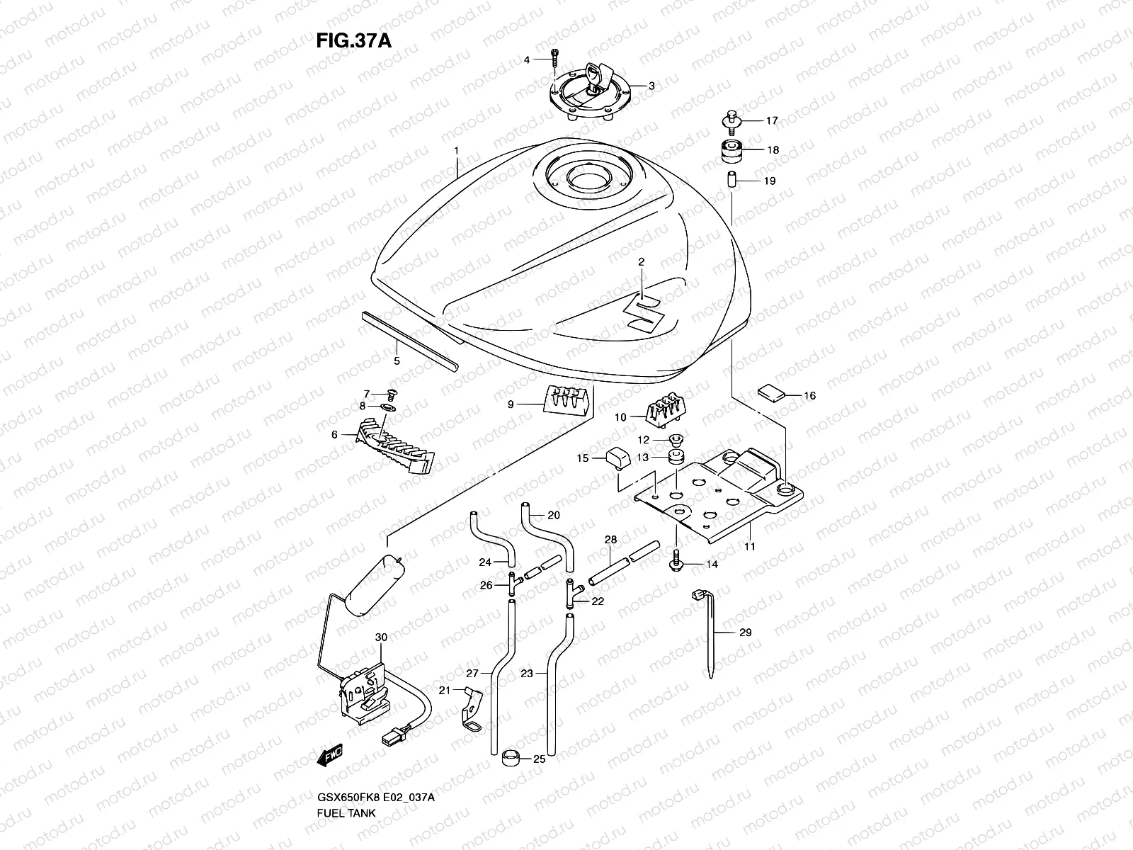 37A - FUEL TANK (MODEL K9)