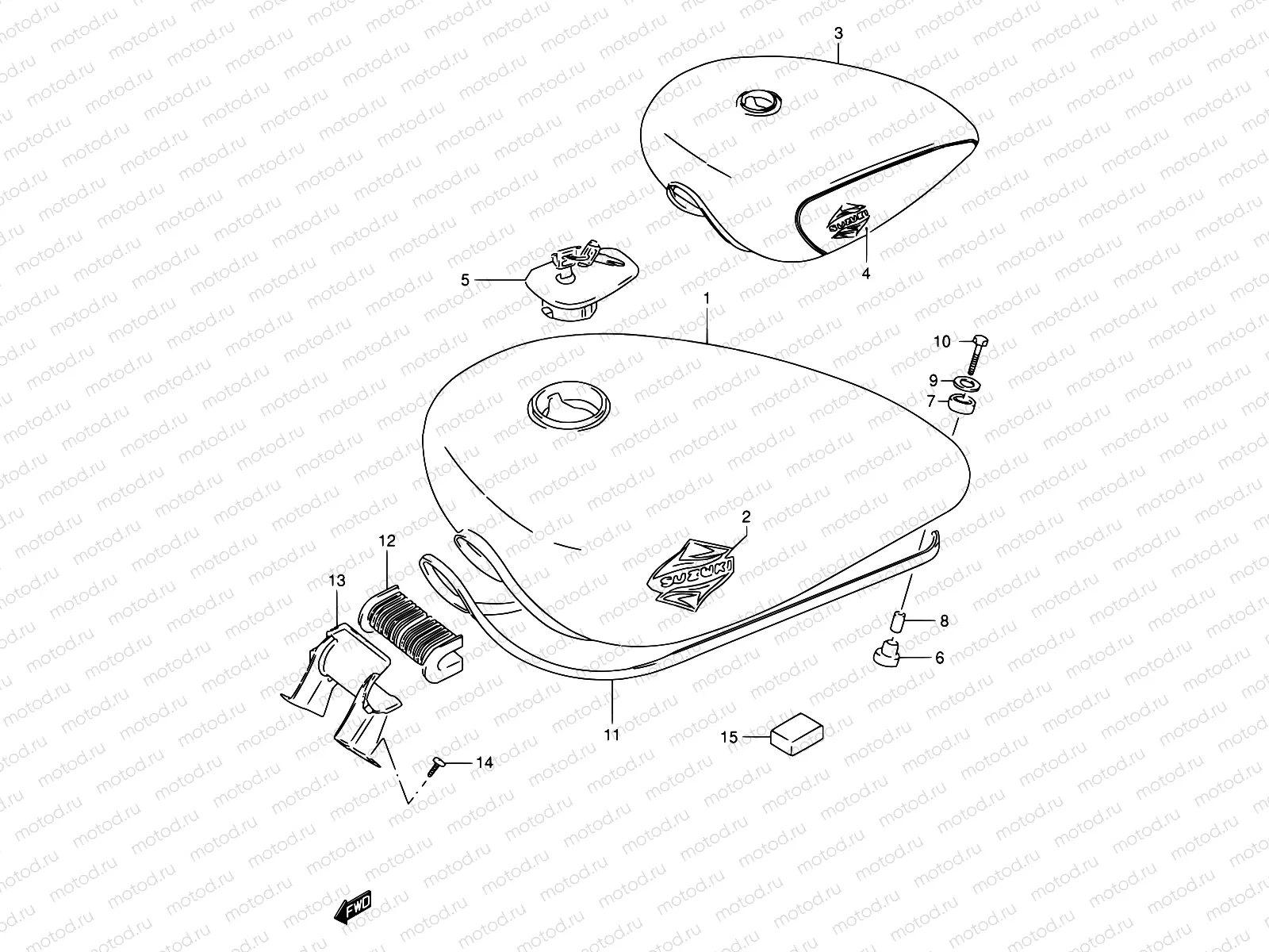 37A - FUEL TANK (MODEL S/T)