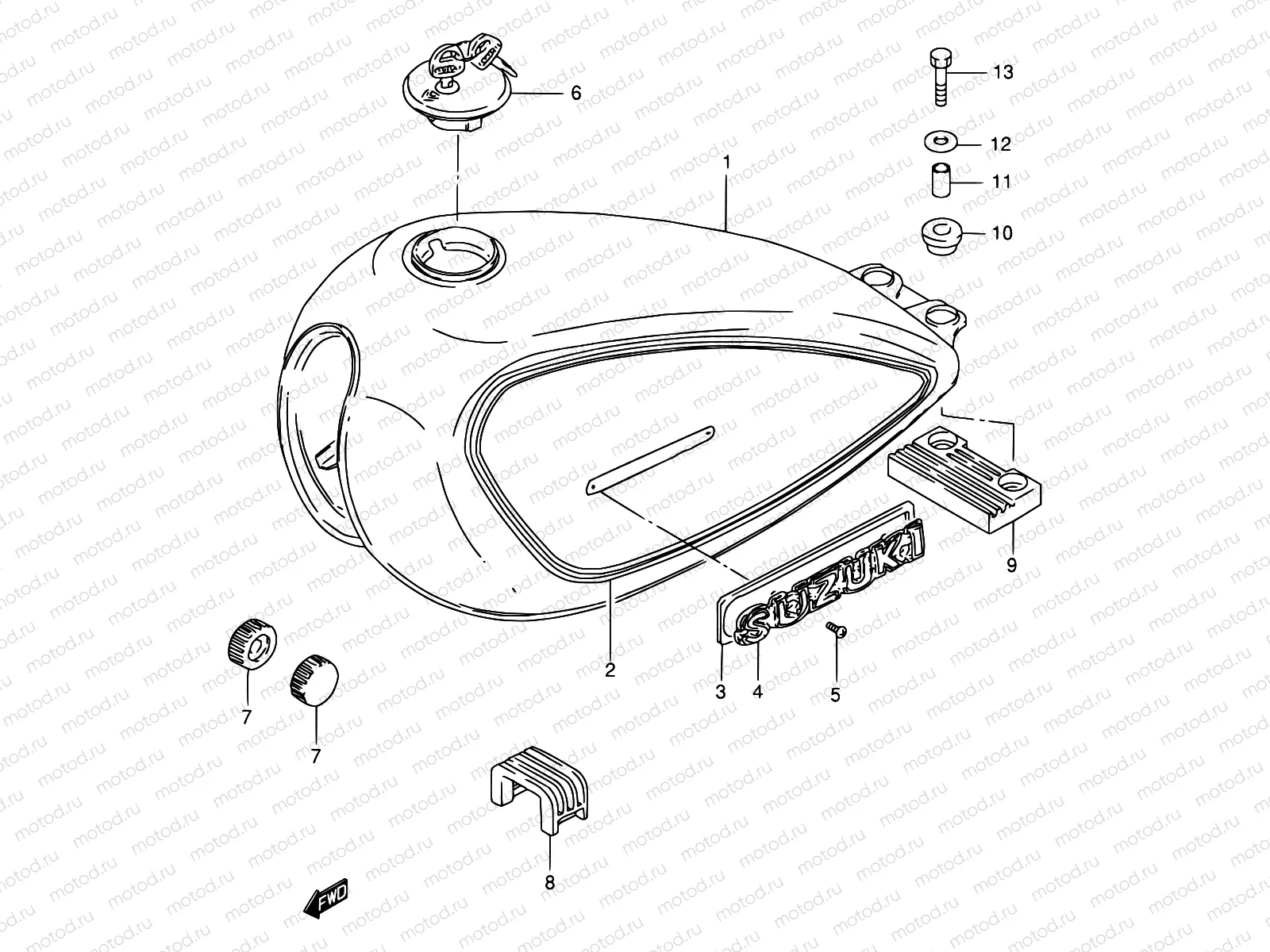 37A - FUEL TANK (MODEL X)