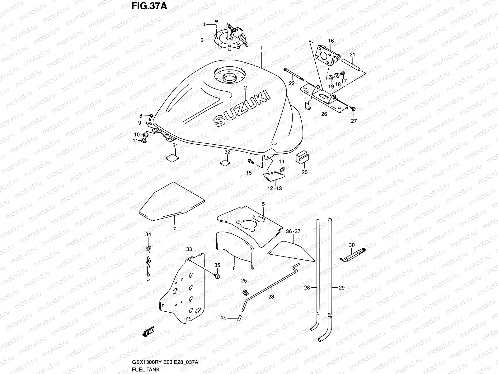 37A - FUEL TANK (MODEL Y)