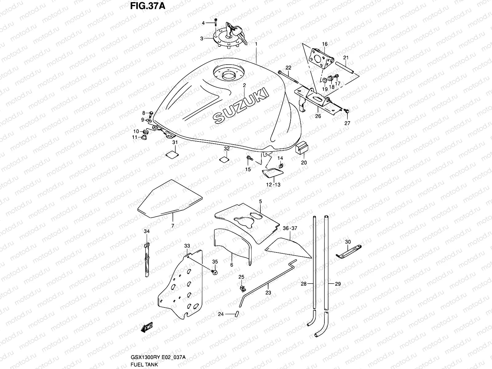 37A - FUEL TANK (MODEL Y)