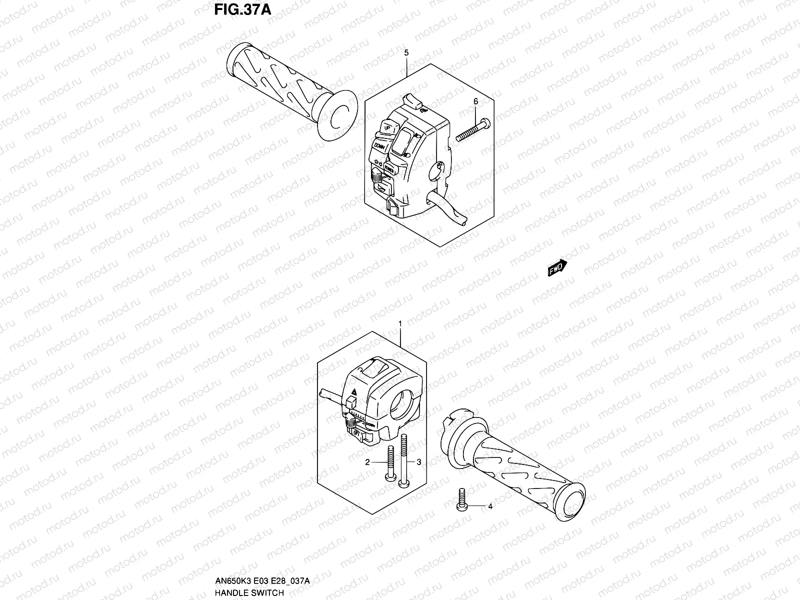 37A - HANDLE SWITCH (AN650AK5)