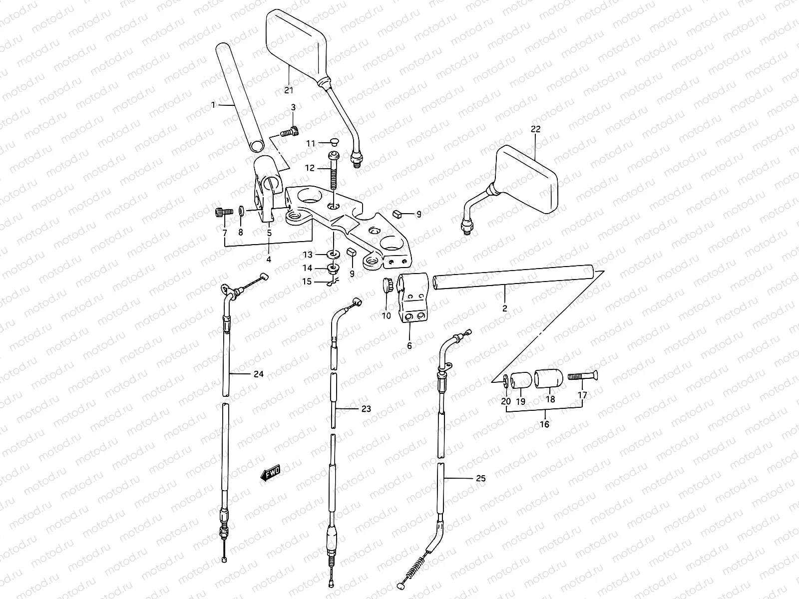 37A - HANDLEBAR (MODEL L/M/N)