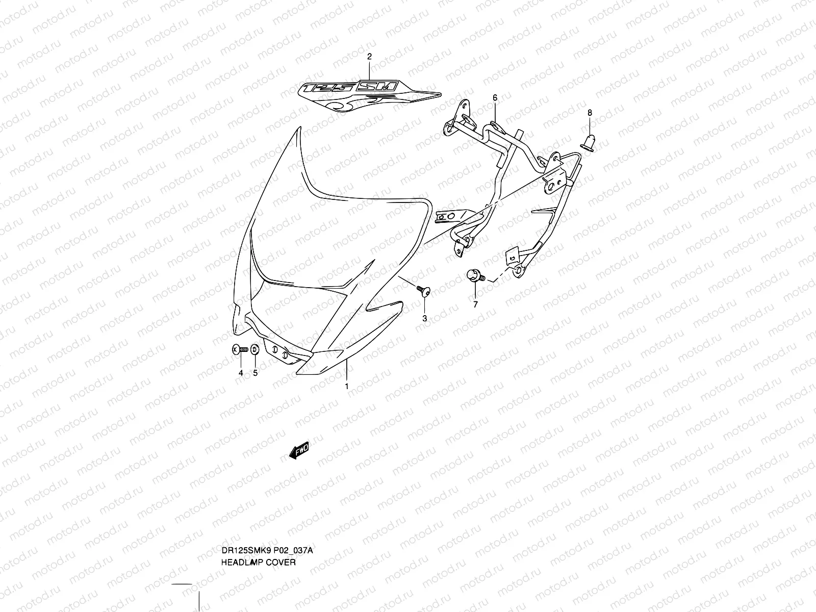 37A - HEAD LAMP COVER (MODEL L0)