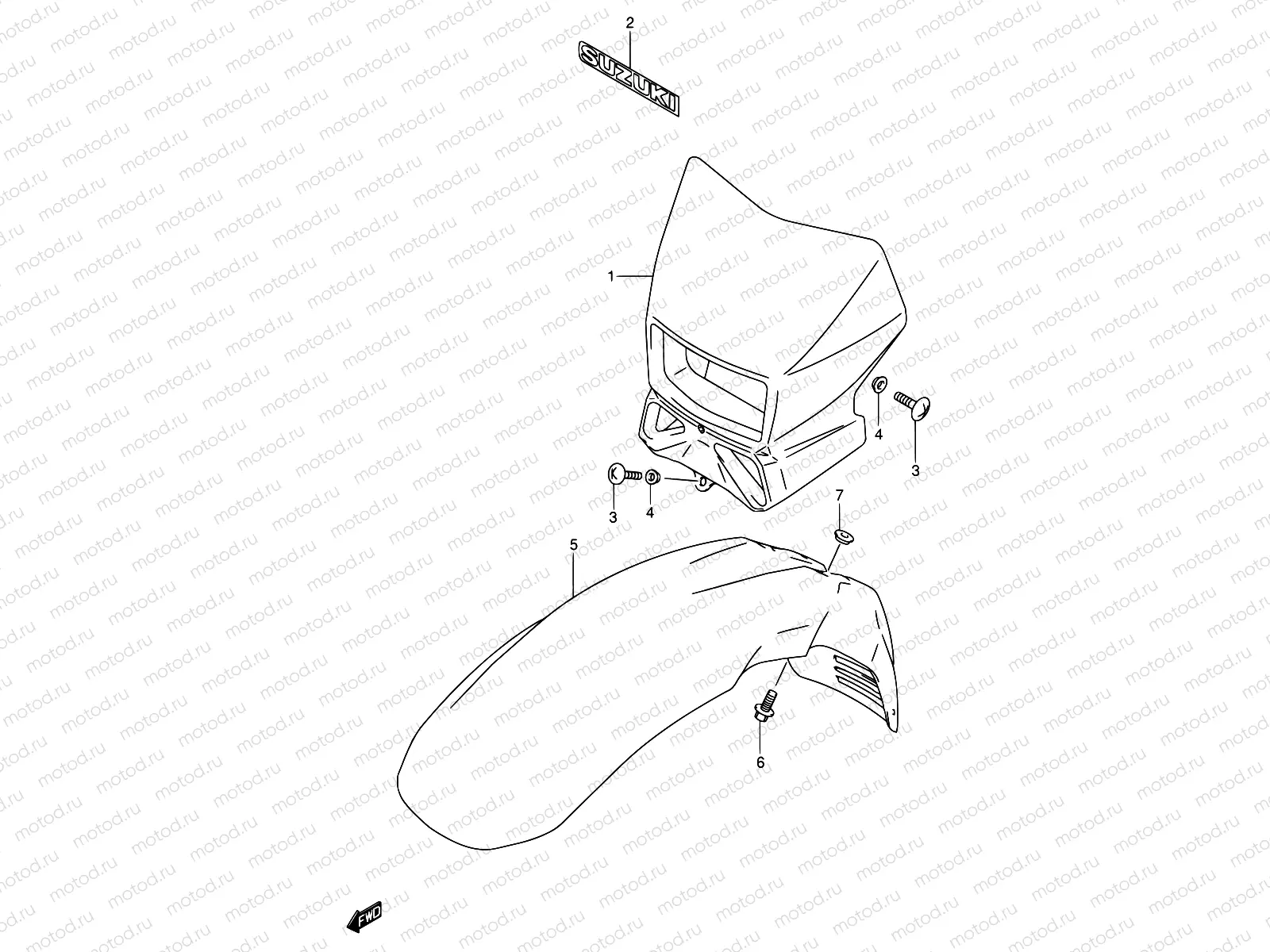 37A - HEADLAMP HOUSING (MODEL K2)