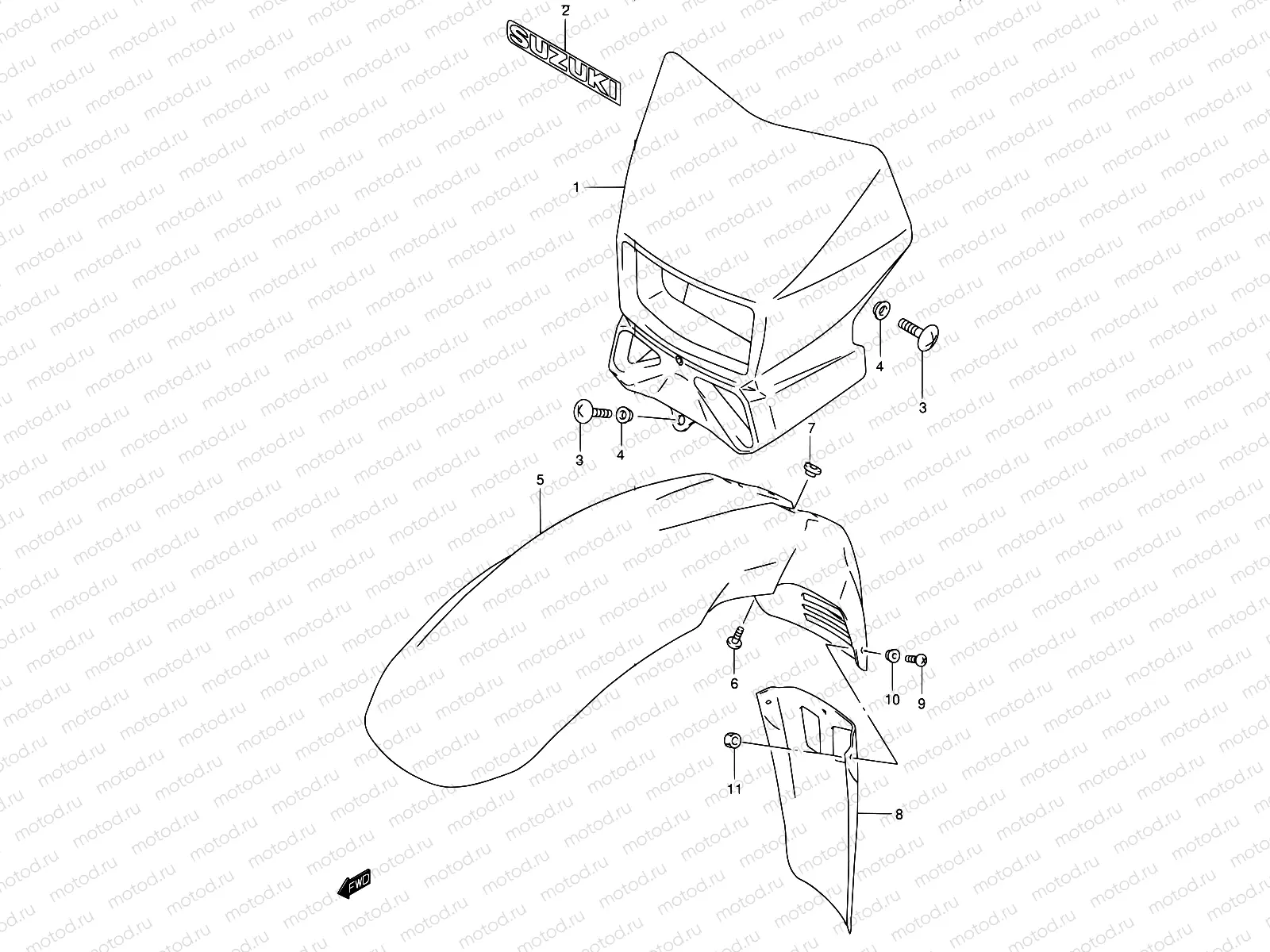 37A - HEADLAMP HOUSING (MODEL K2)