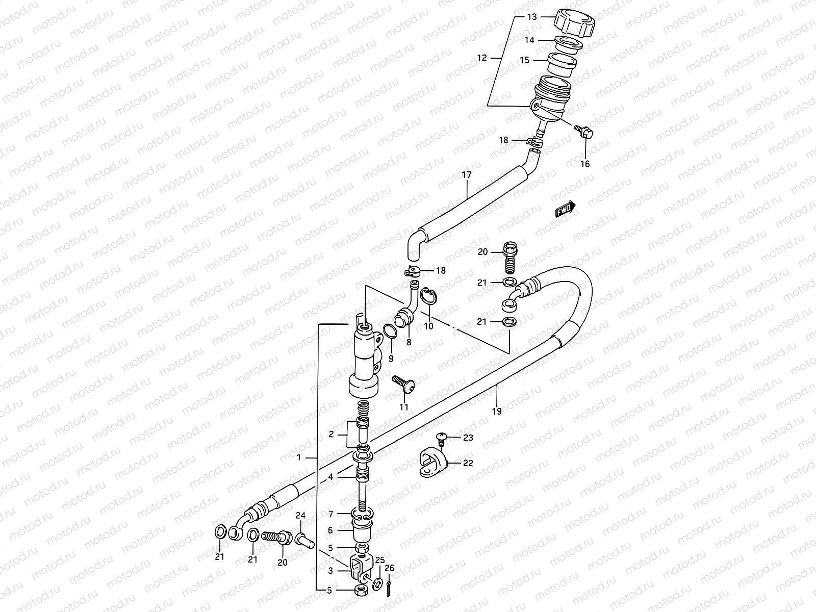 37A - REAR MASTER CYLINDER (MODEL L)