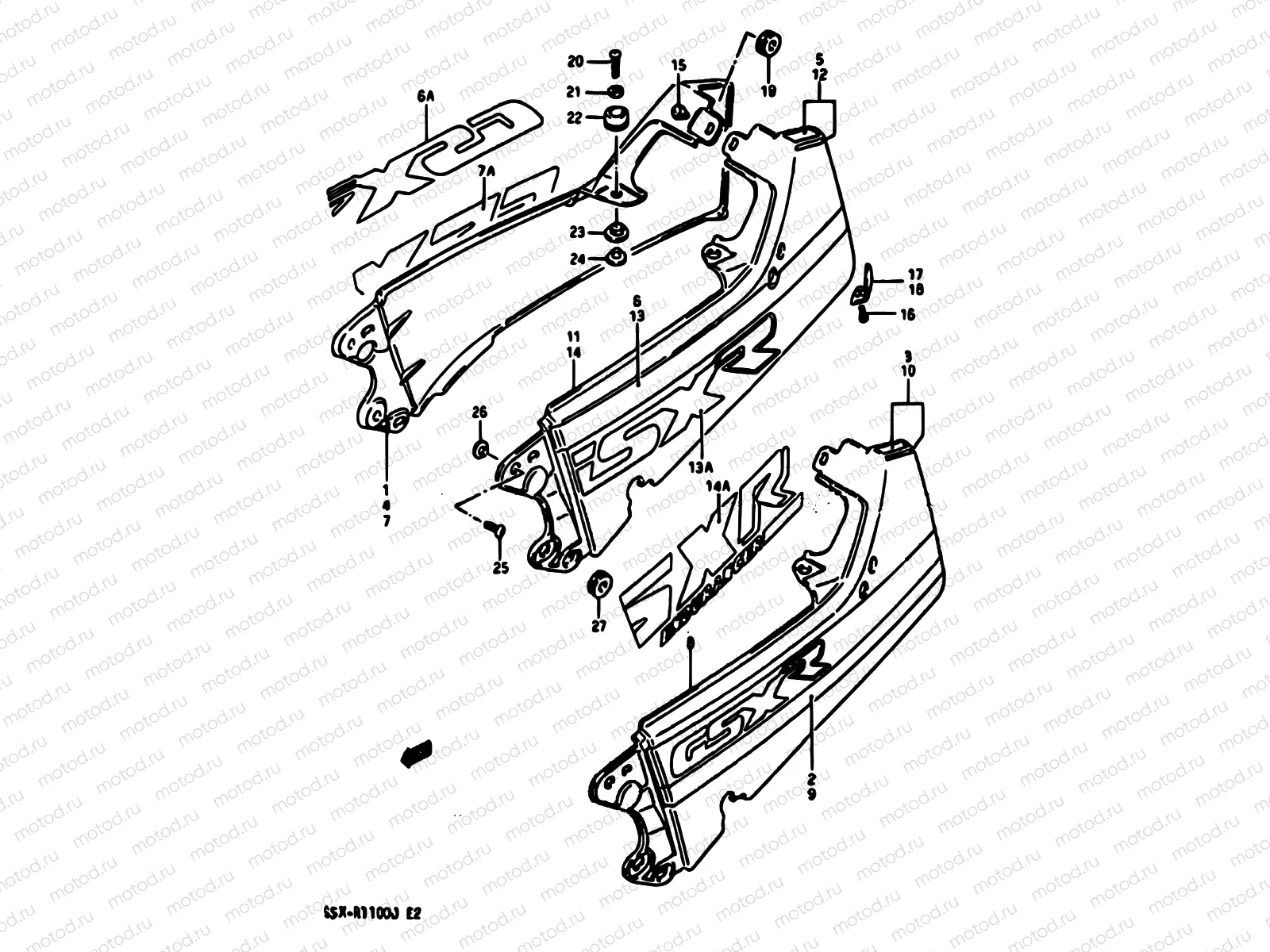 37A - SEAT TAIL COVER (MODEL J)
