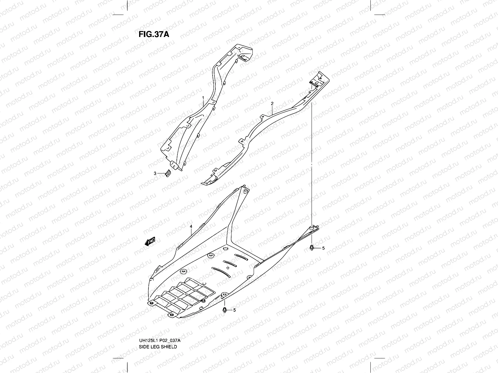 37A - SIDE LEG SHIELD (MODEL EXECUTIVE P19)