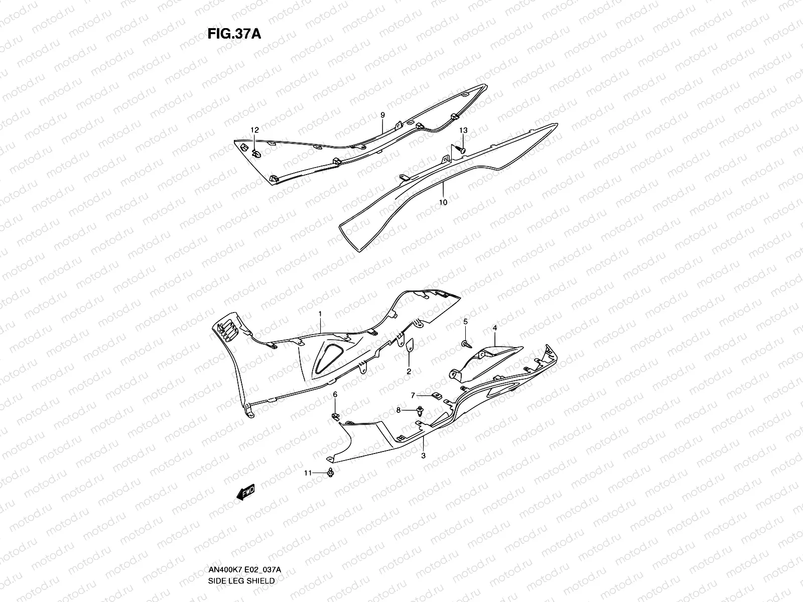 37A - SIDE LEG SHIELD (MODEL K9)