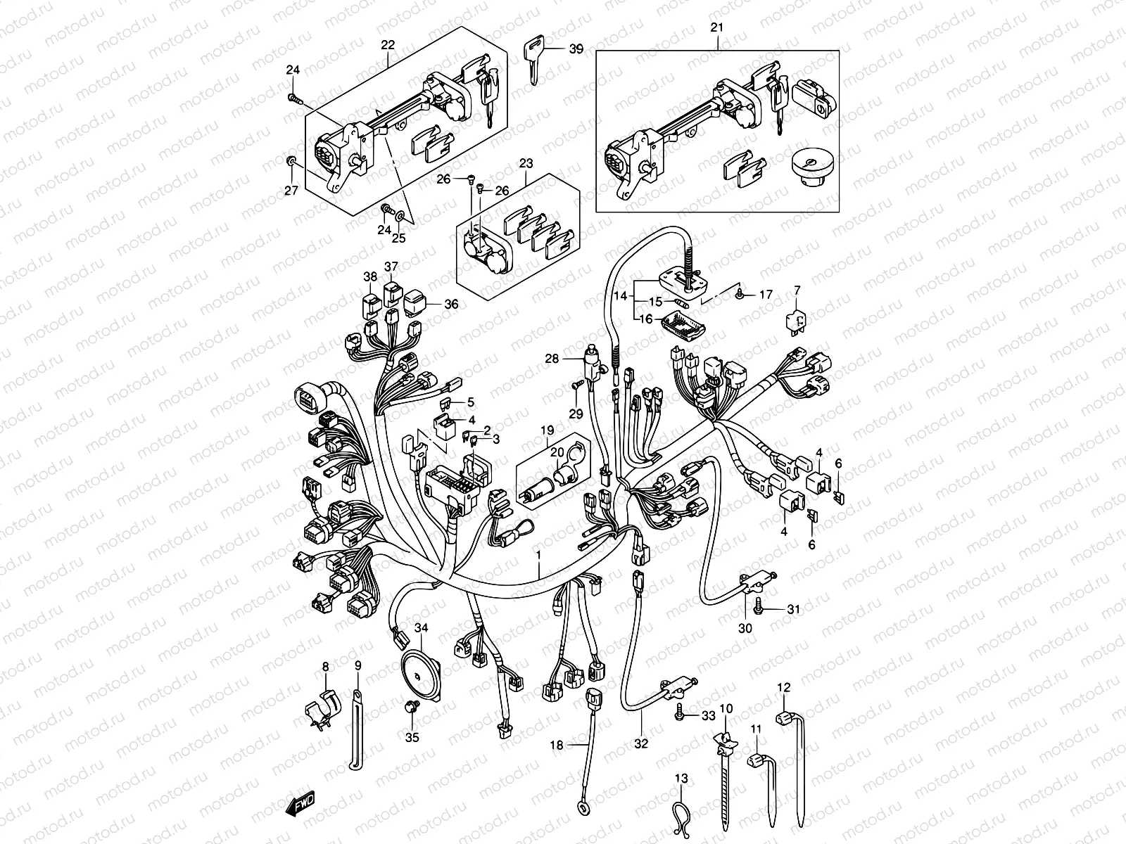 37A - WIRING HARNESS (AN650K4)
