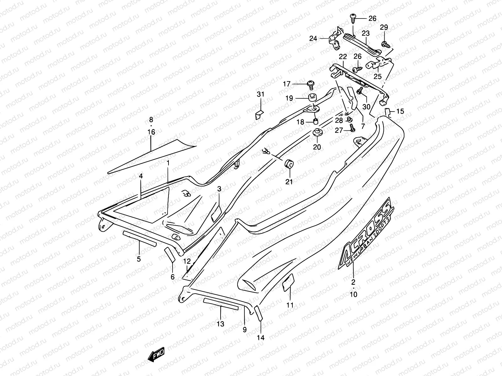 37B - FRAME COVER (MODEL P/R/T)