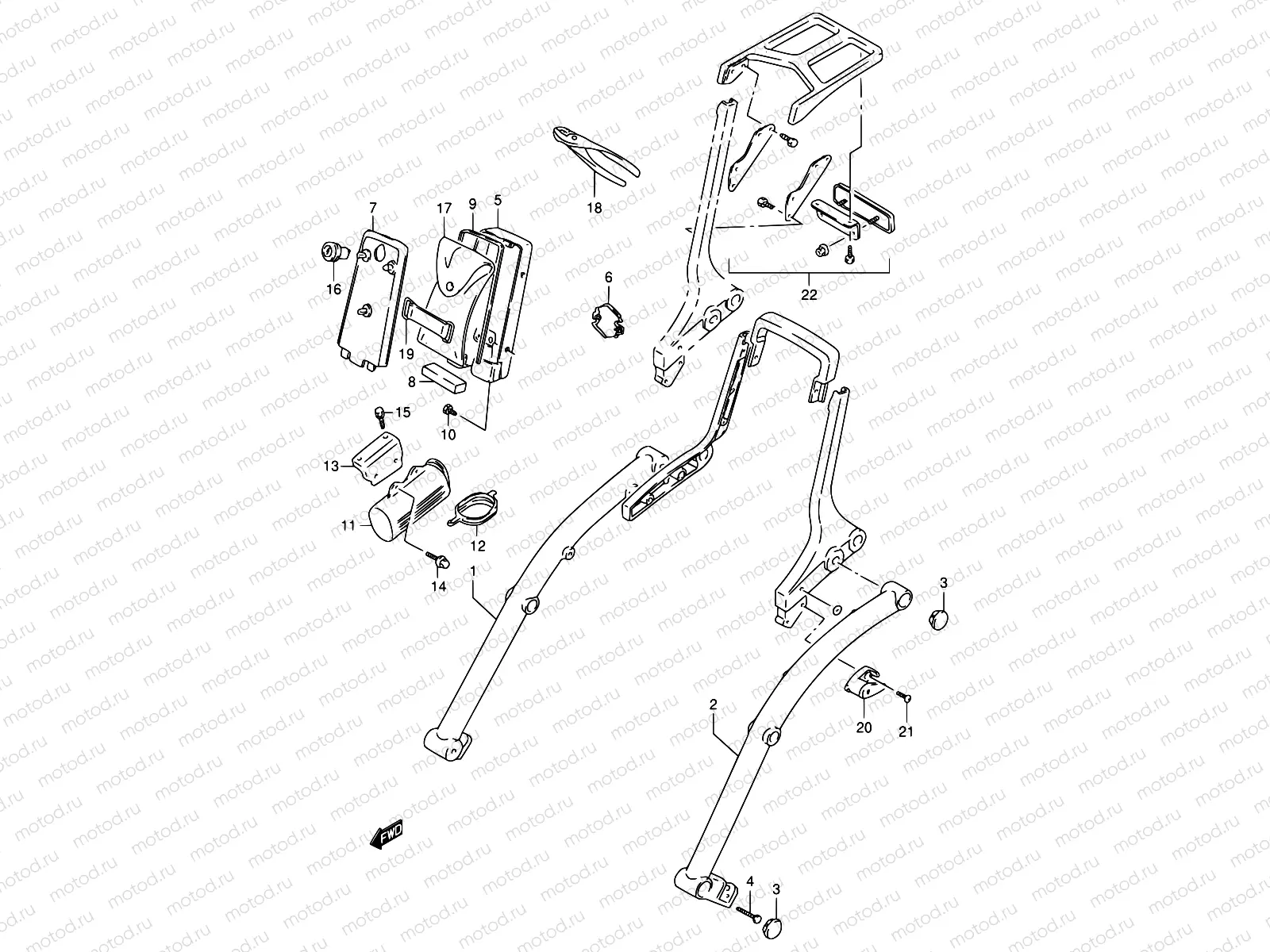 37B - FRAME HANDLE GRIP (MODEL T/V)