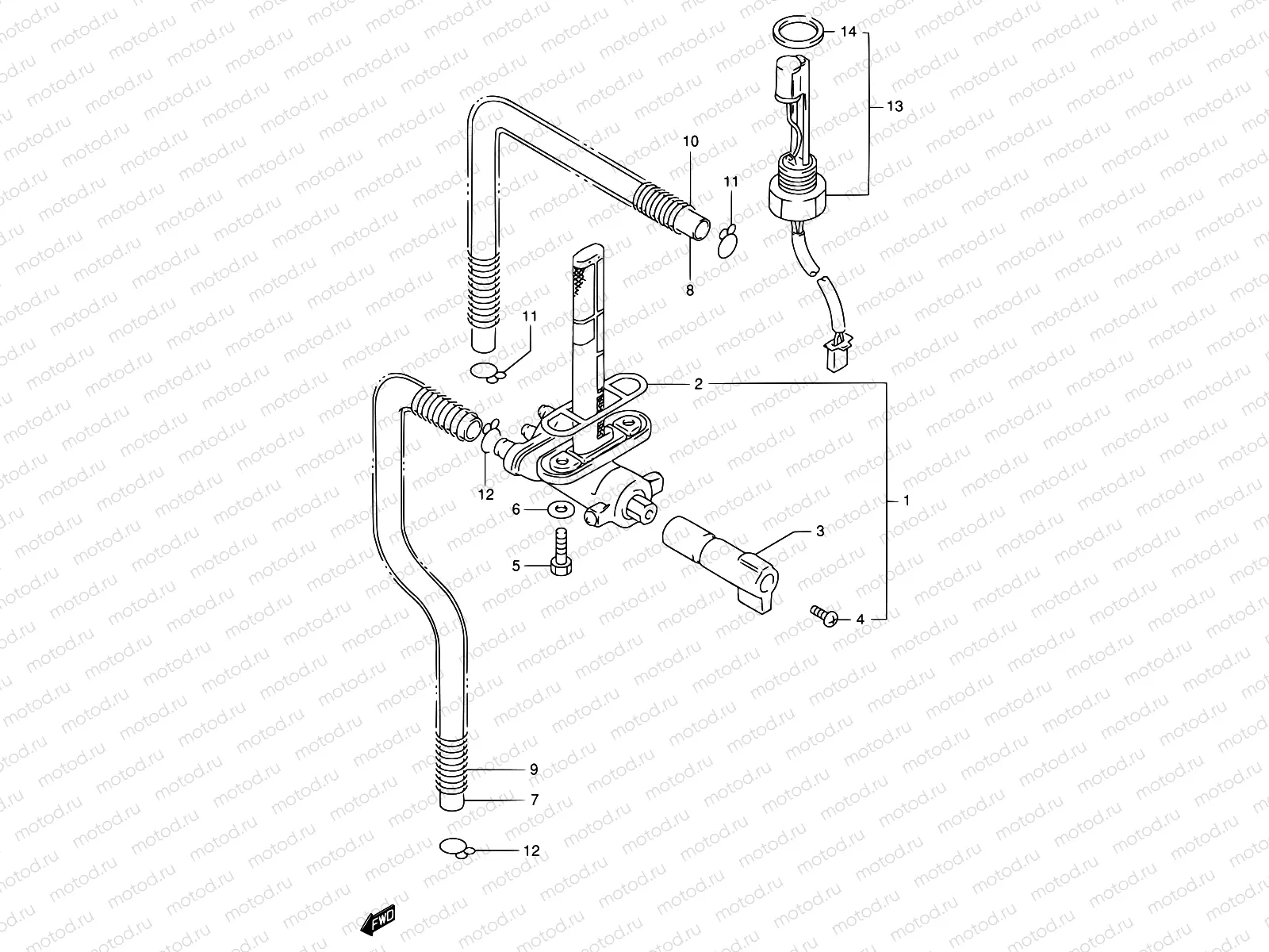 37B - FUEL COCK (MODEL T/V/W)