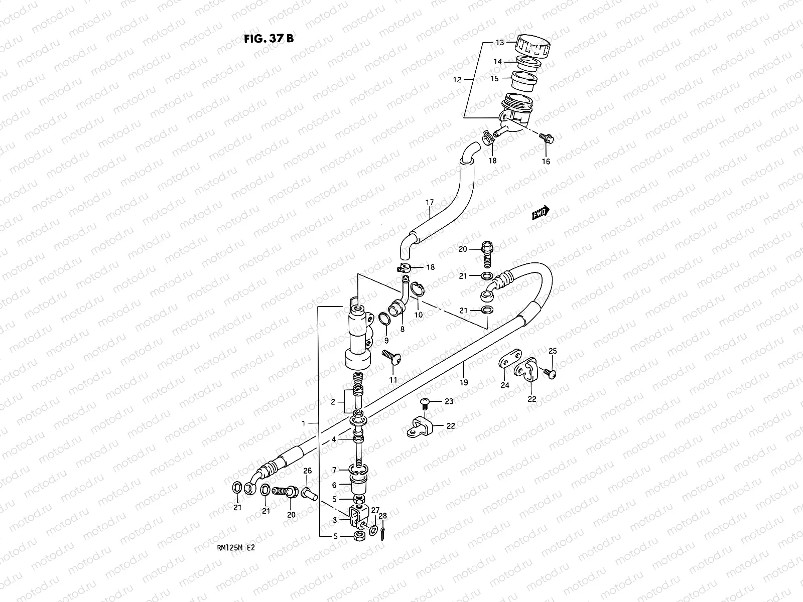 37B - REAR MASTER CYLINDER (MODEL M)