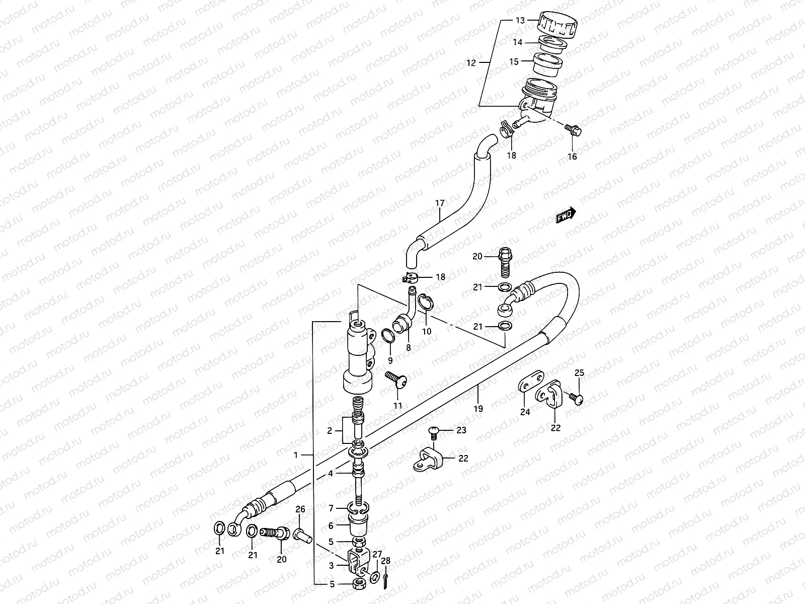 37B - REAR MASTER CYLINDER (MODEL M)