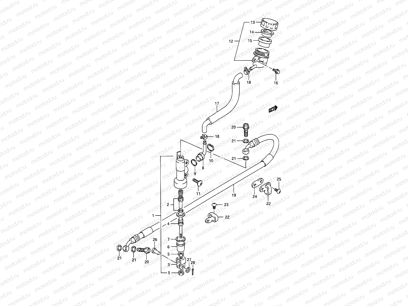 37B - REAR MASTER CYLINDER (MODEL M/N)