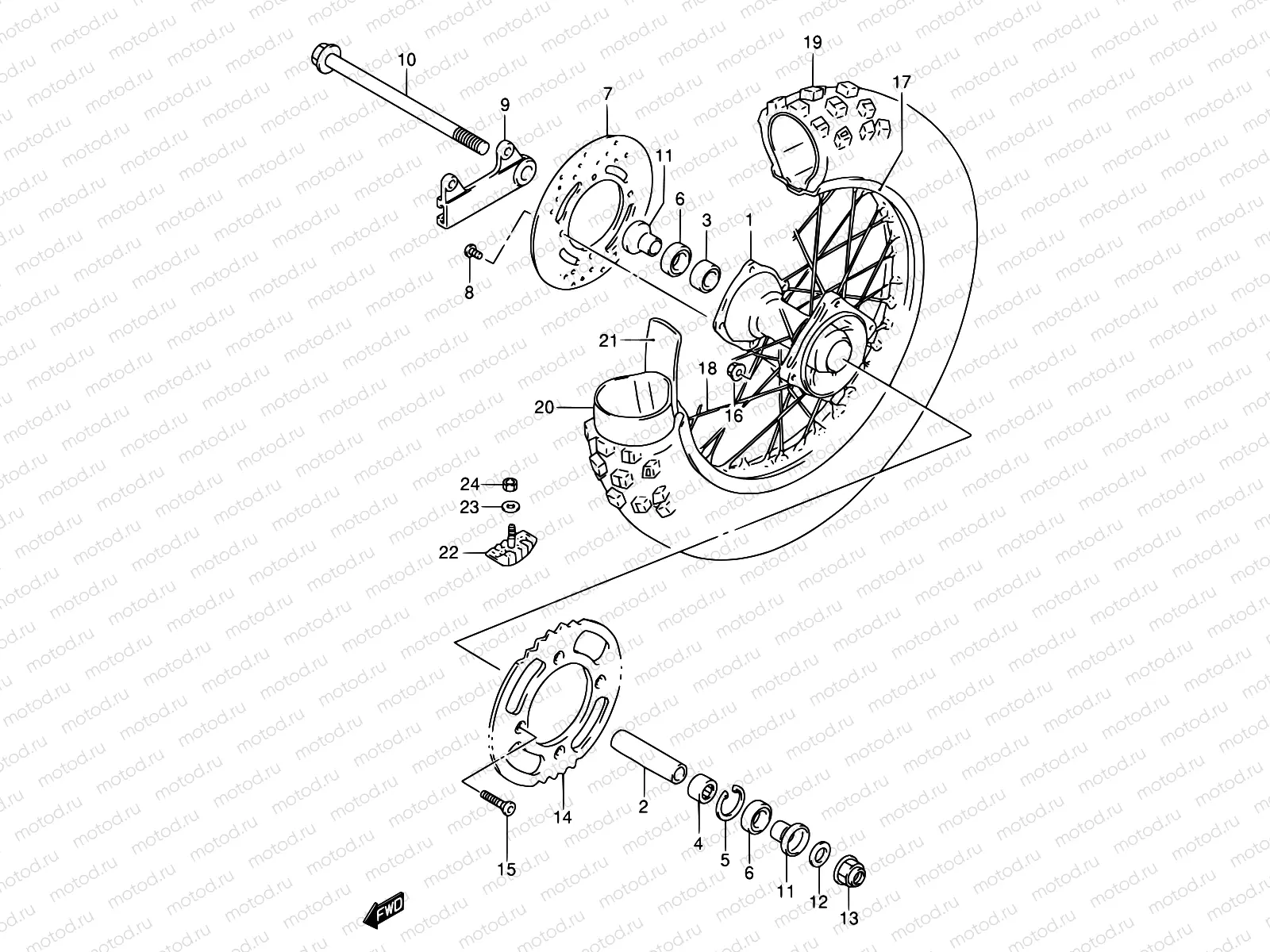 37B - REAR WHEEL (RM85K4)