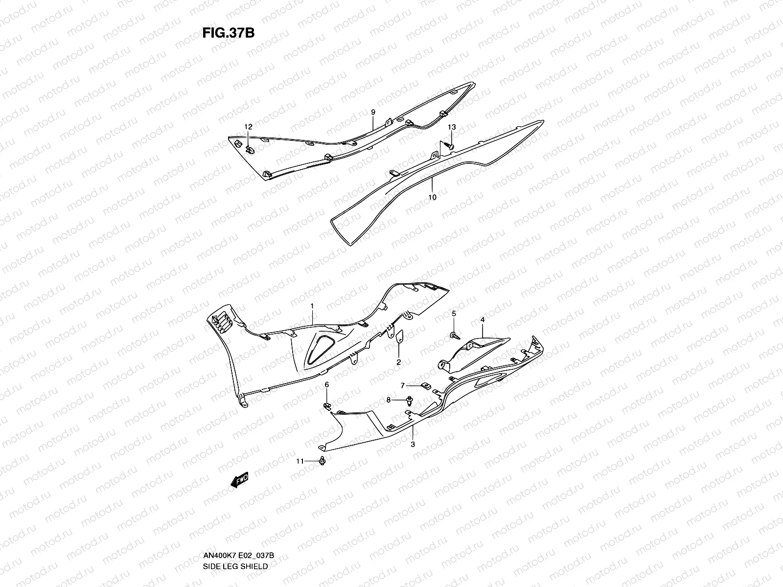 37B - SIDE LEG SHIELD (MODEL L0)