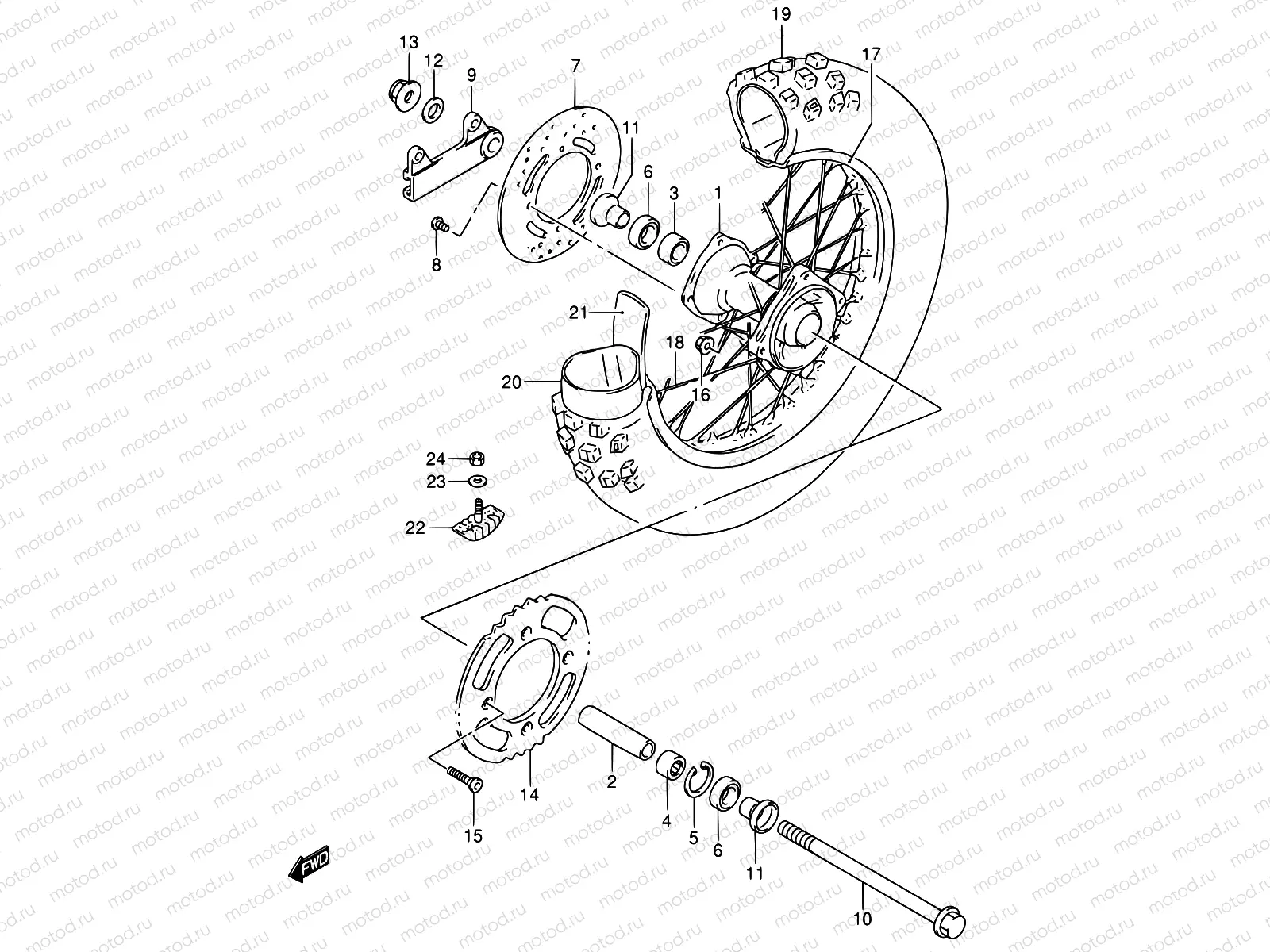 37C - REAR WHEEL (RM85LK4)