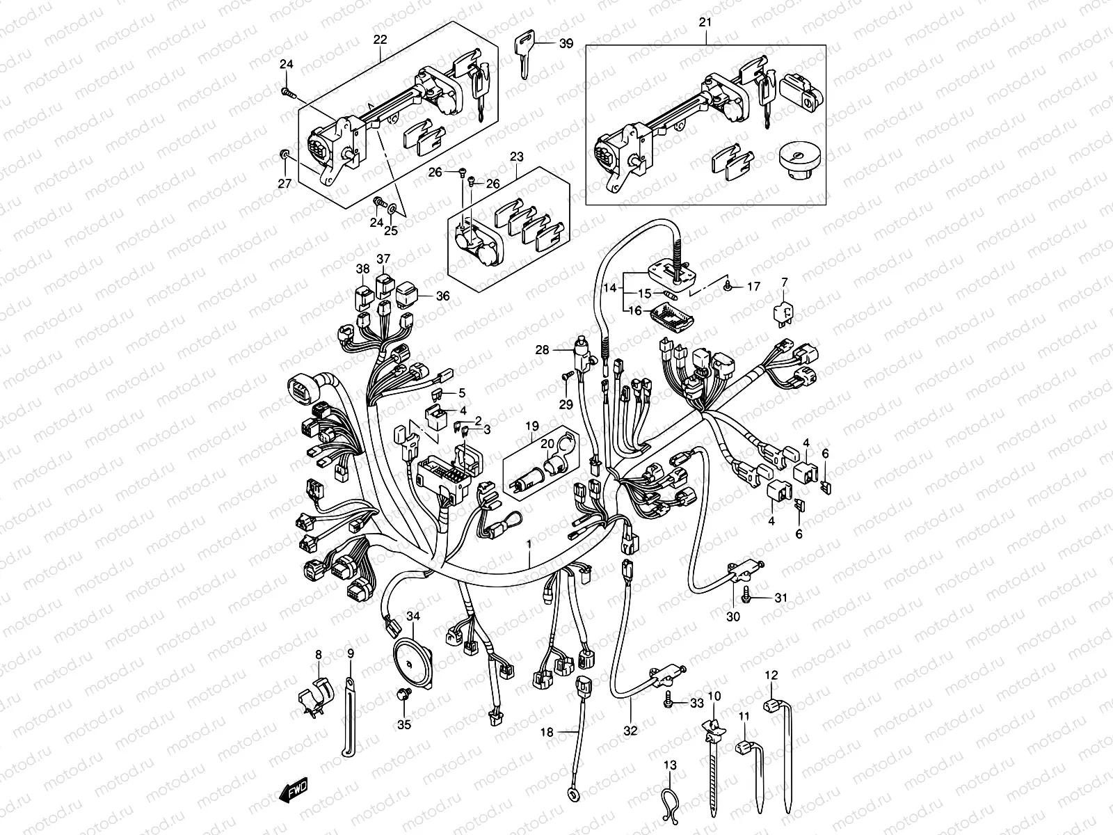 37C - WIRING HARNESS (AN650K5 E24)