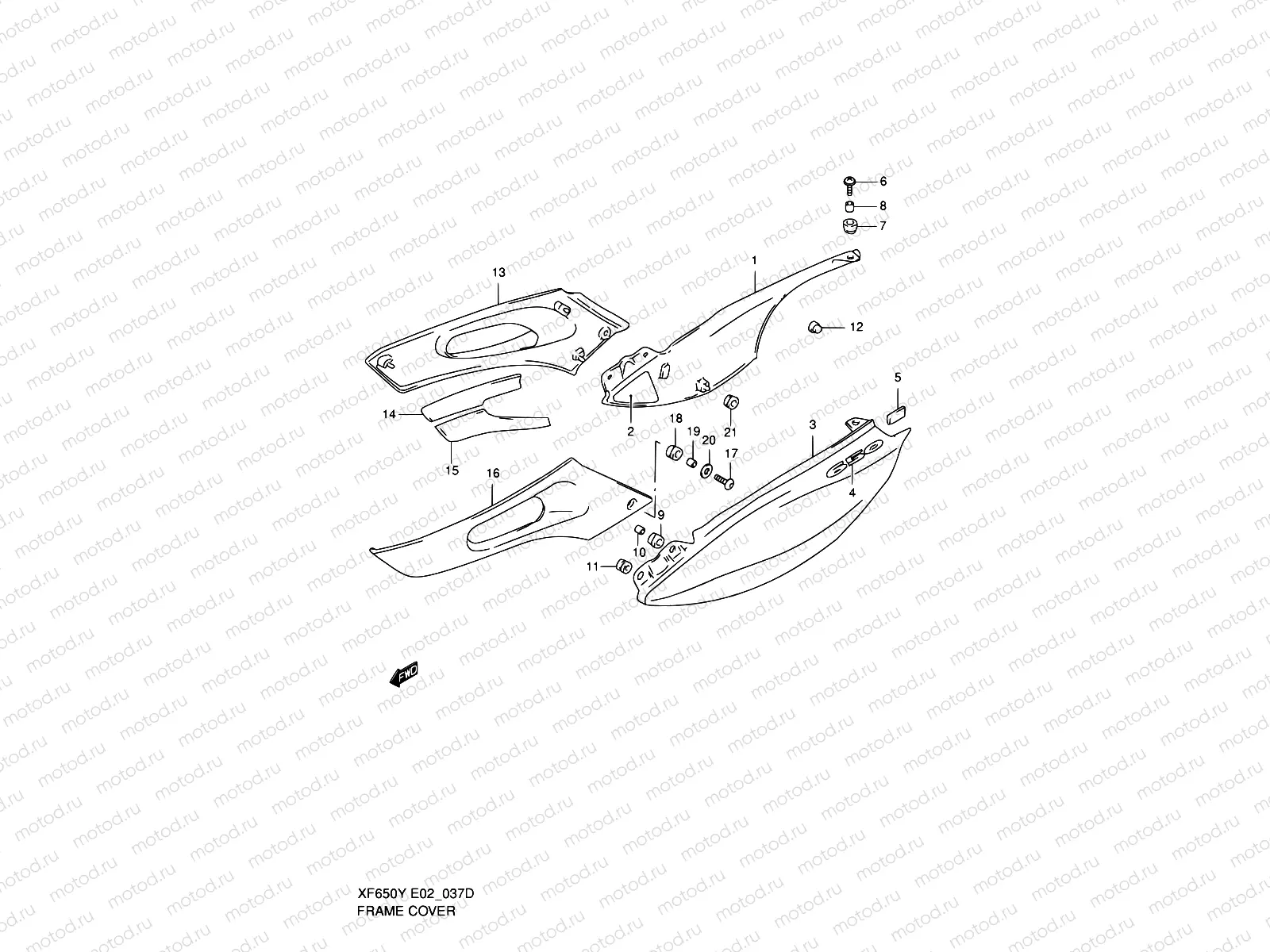 37D - FRAME COVER (MODEL K1)