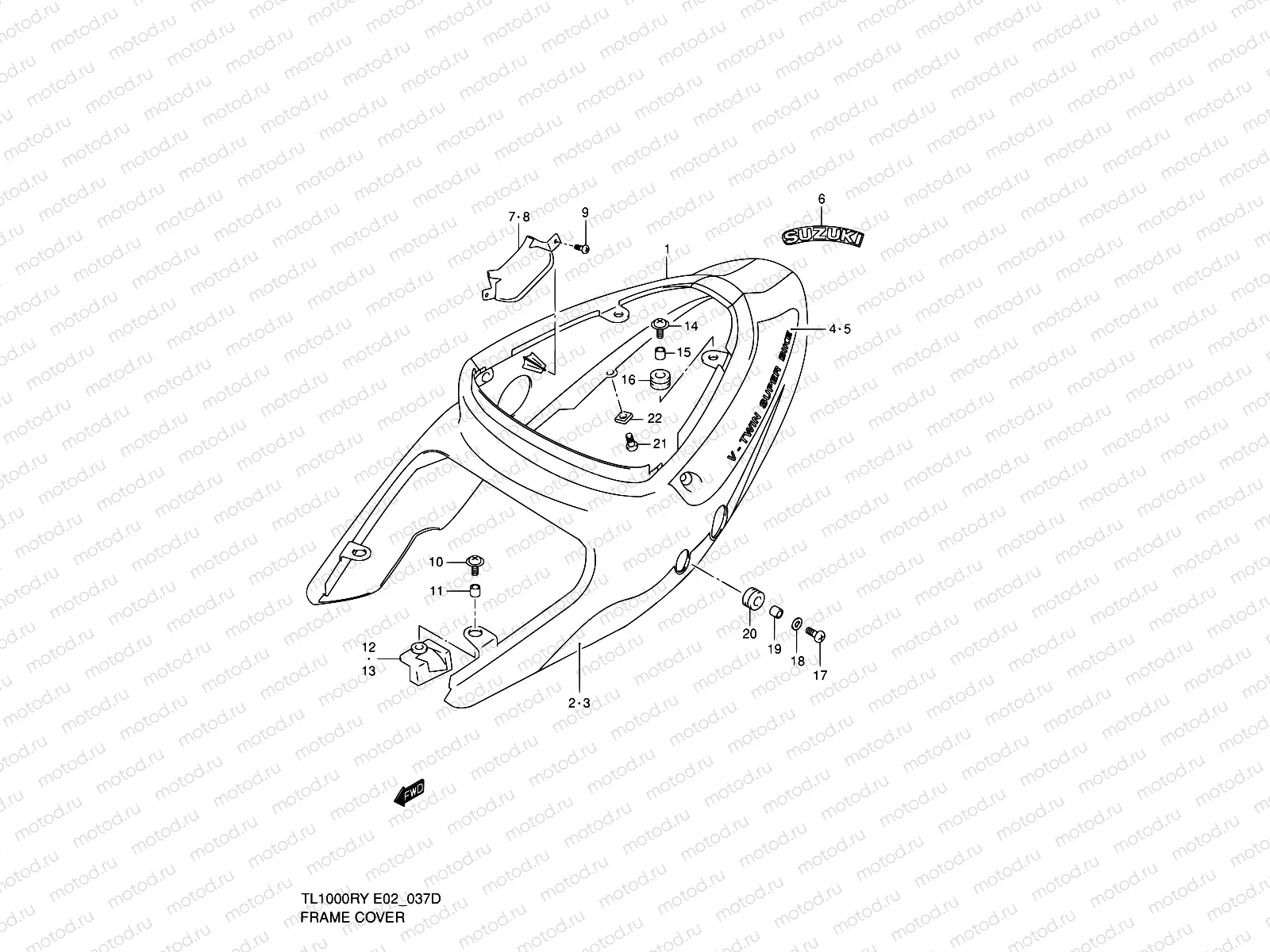 37D - FRAME COVER (MODEL K2)