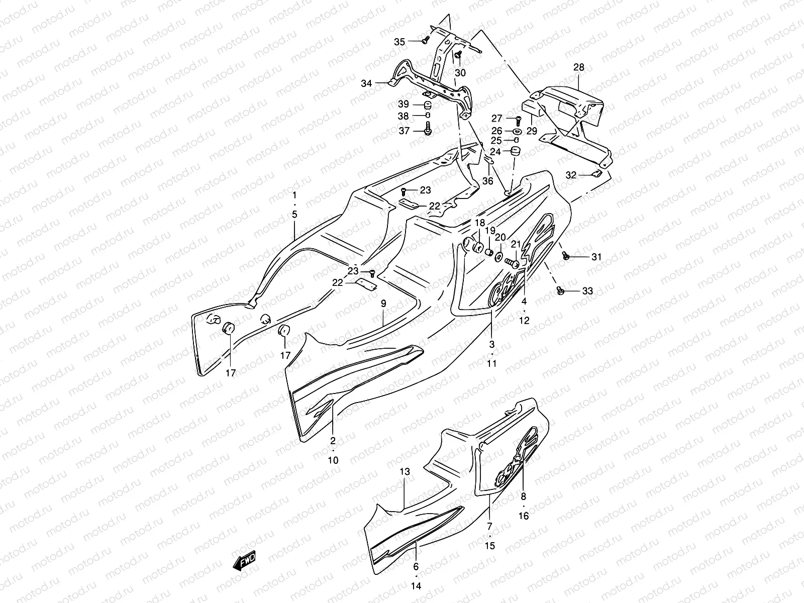 37D - FRAME COVER (MODEL R)