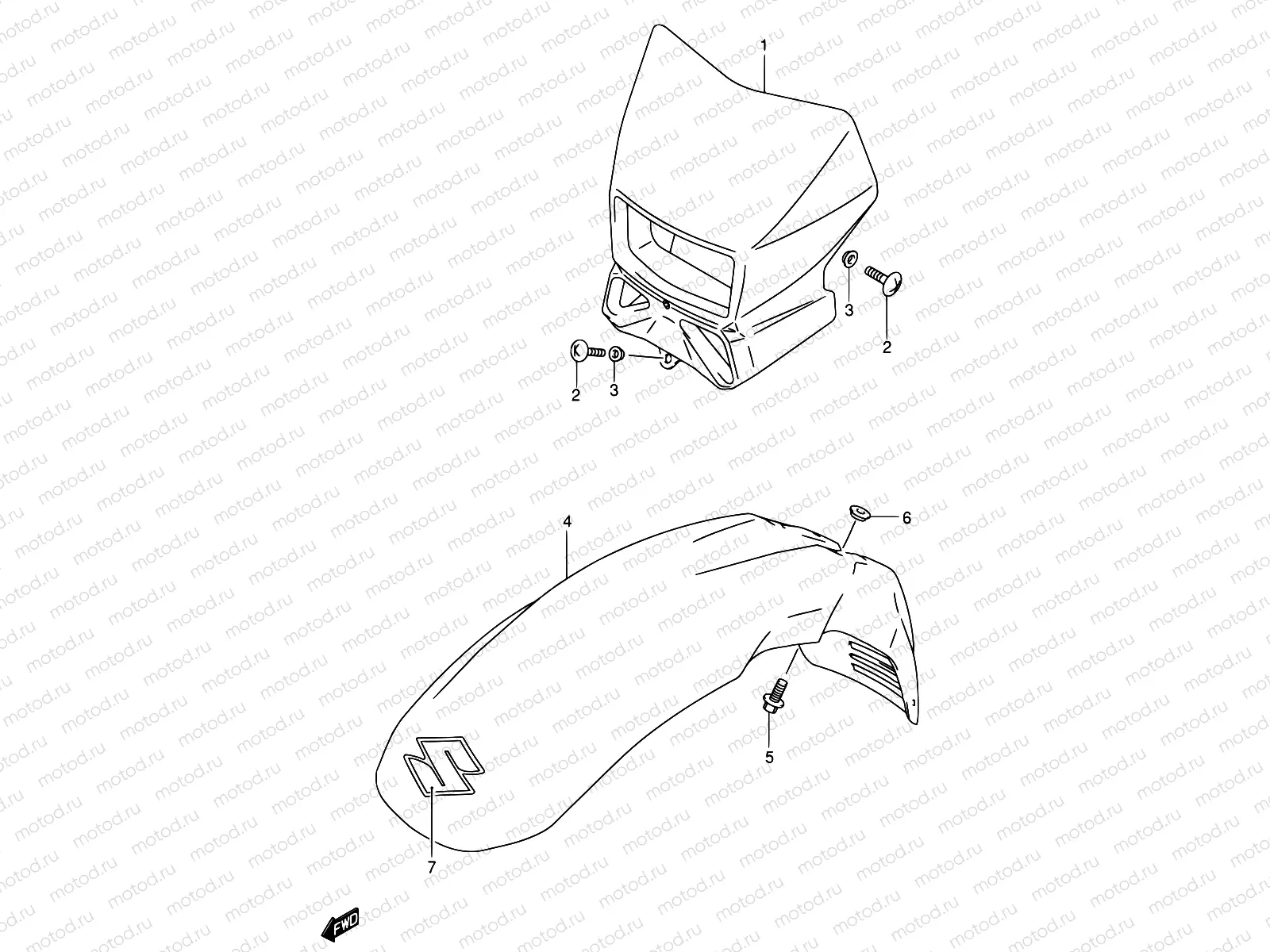 37D - HEADLAMP HOUSING (MODEL K5 E24)
