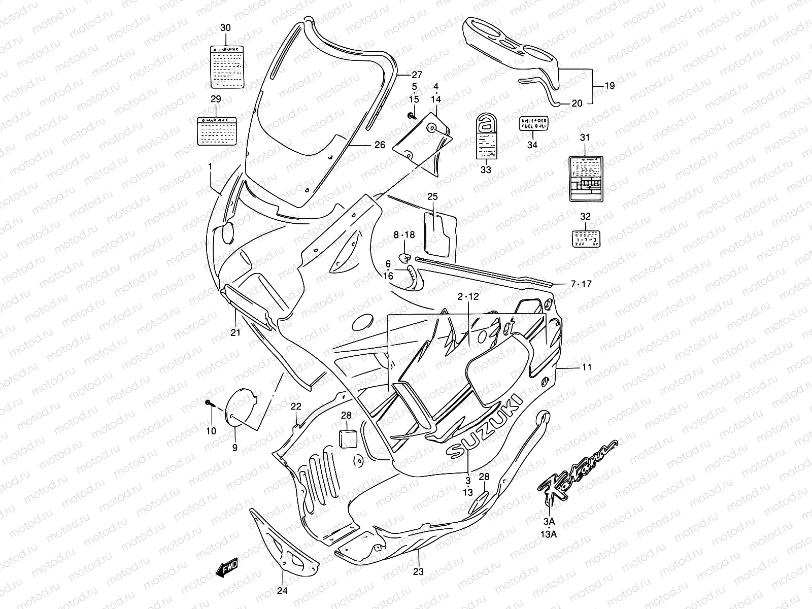 37E - COWLING BODY (MODEL P)
